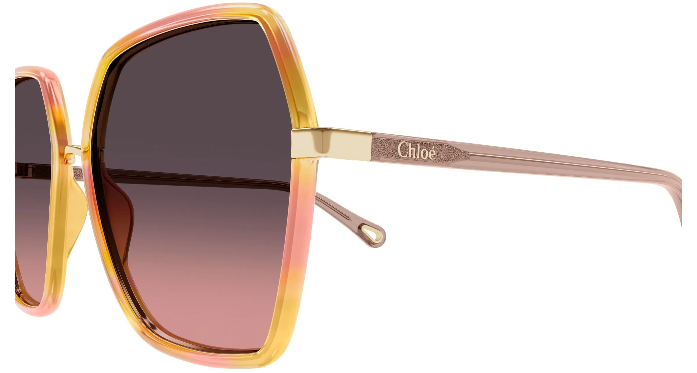 Chloé CH0262S 003 Occhiali da sole Bio-iniettato Havana Rosso Squadrata - immagine 3