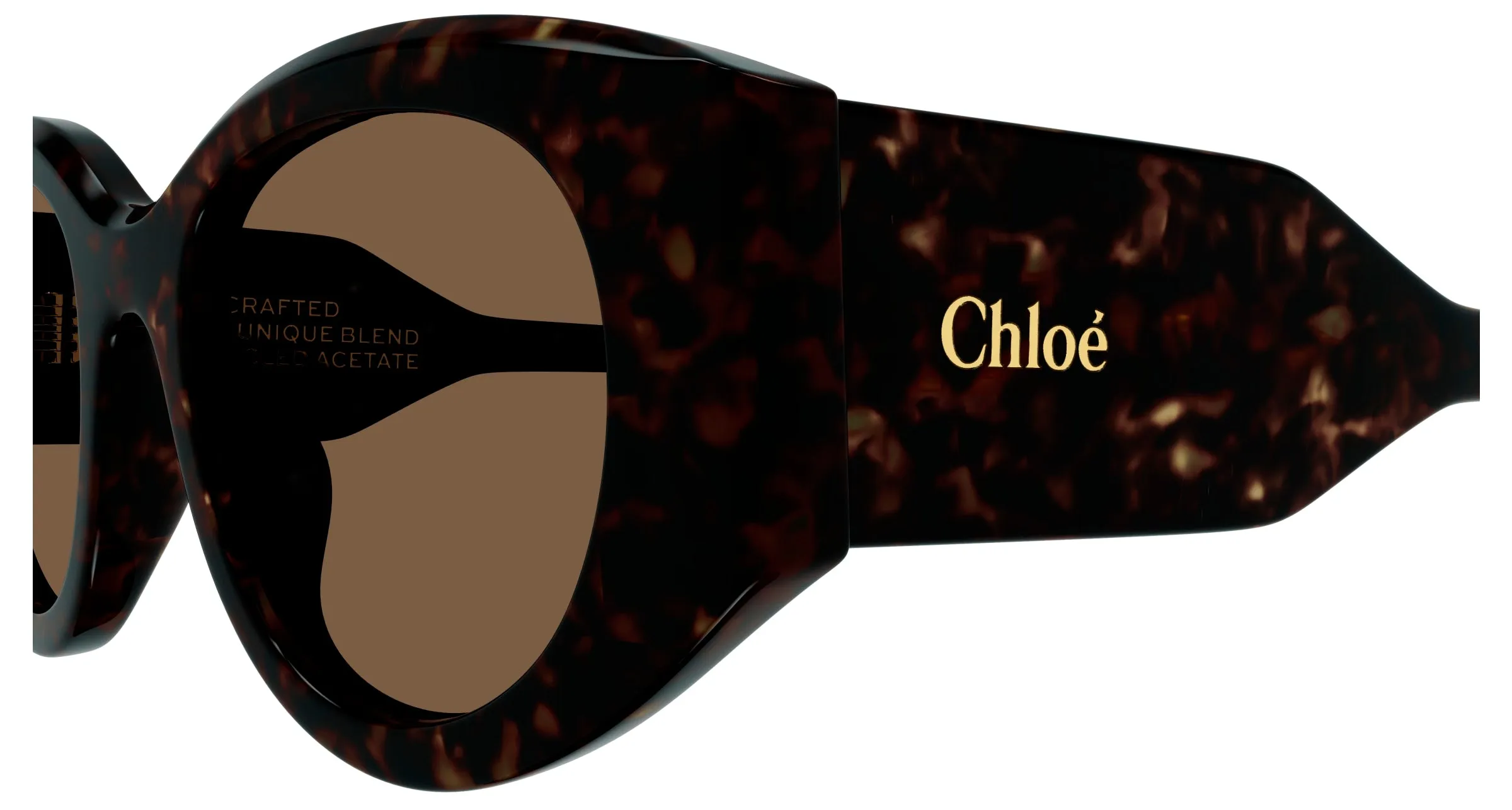 Chloé CH0251S 002 Occhiali da sole Acetato Havana Marrone Rotonda - immagine 3
