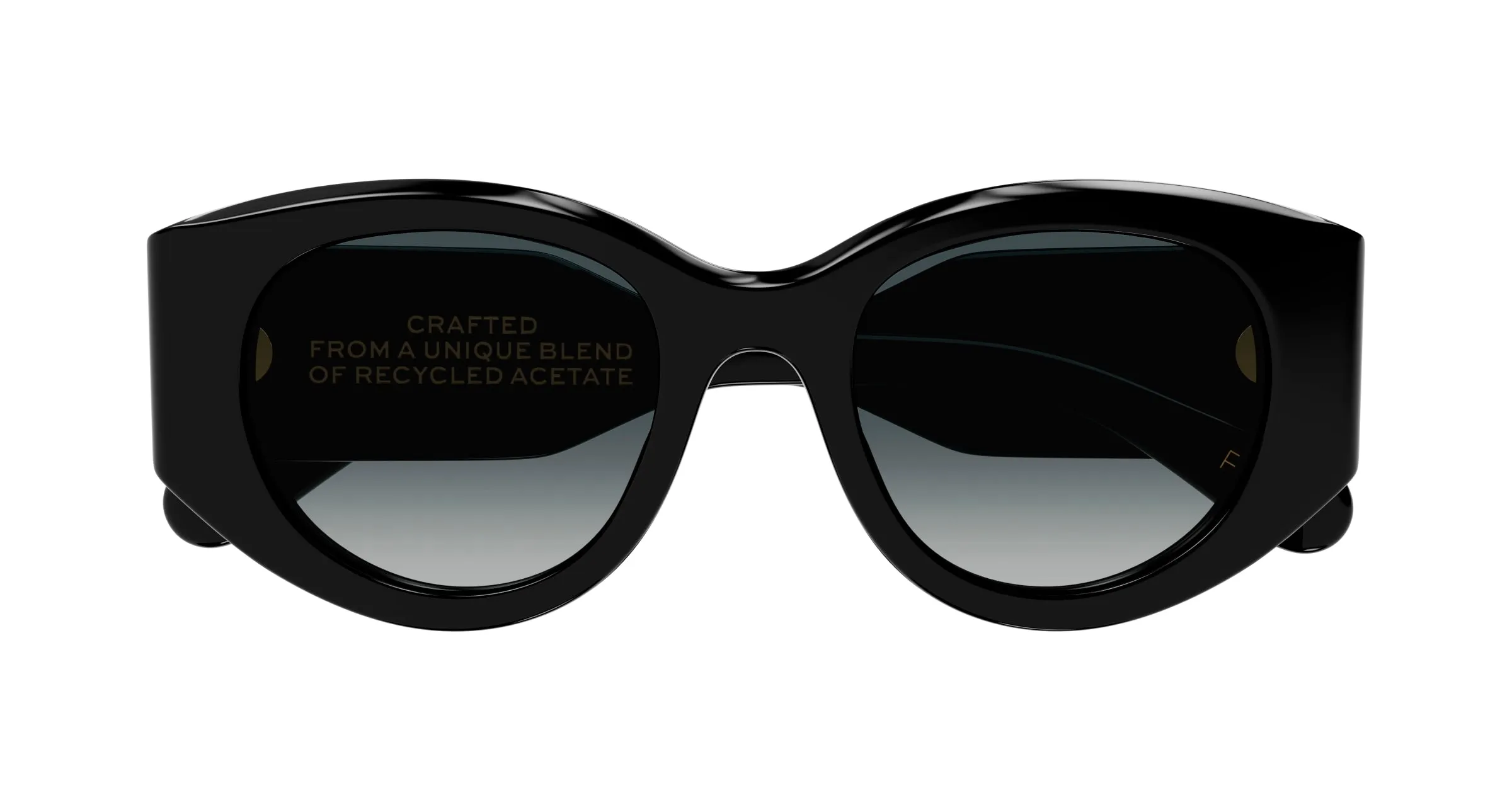 Chloé CH0251S 001 Occhiali da sole Acetato Nero Grigio Rotonda - immagine 2