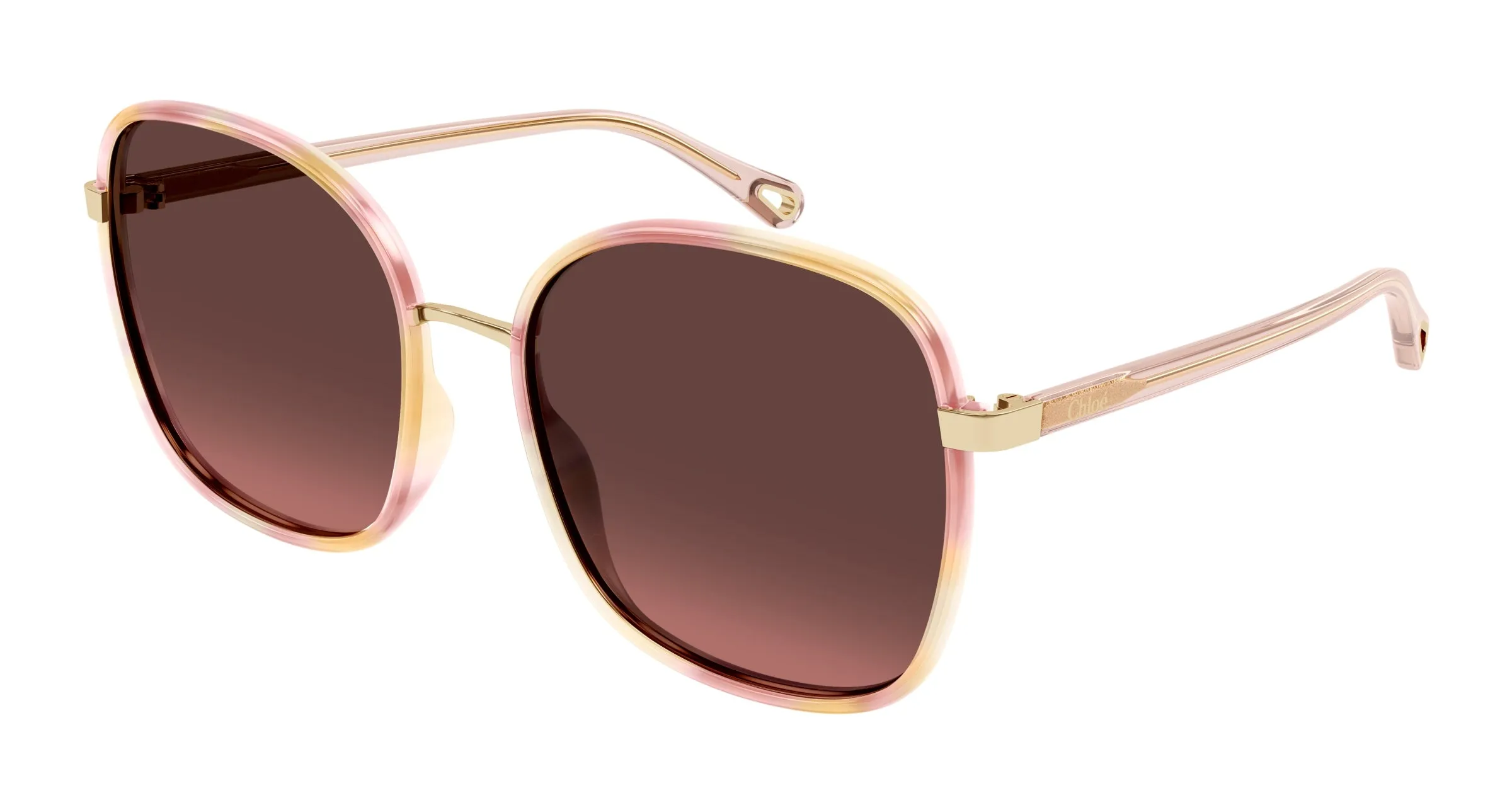 Chloé CH0031S 014 Occhiali da sole Bio-iniettato Havana Rosso Squadrata - immagine 1