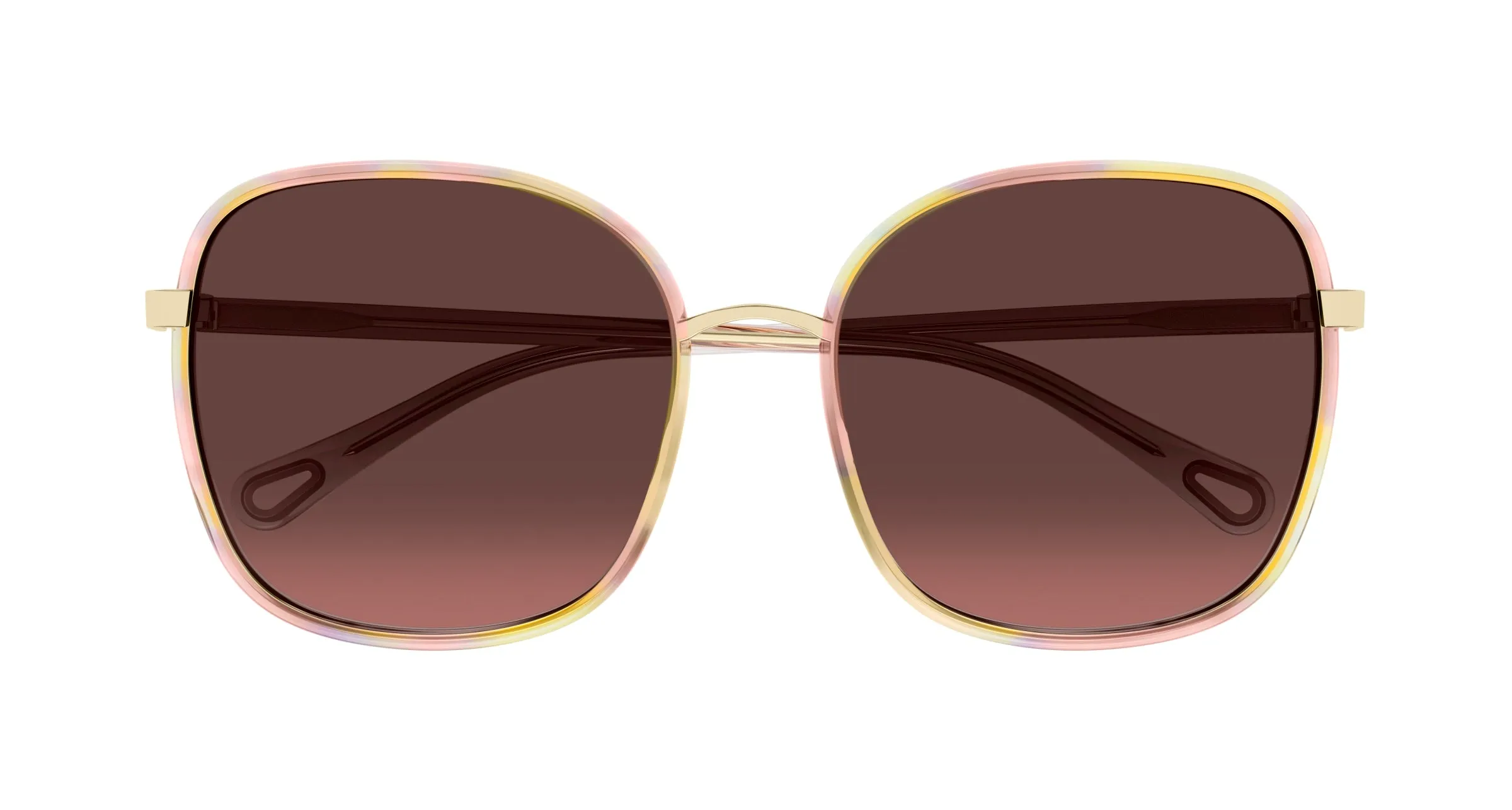 Chloé CH0031S 013 Occhiali da sole Bio-iniettato Havana Rosso Squadrata - immagine 2