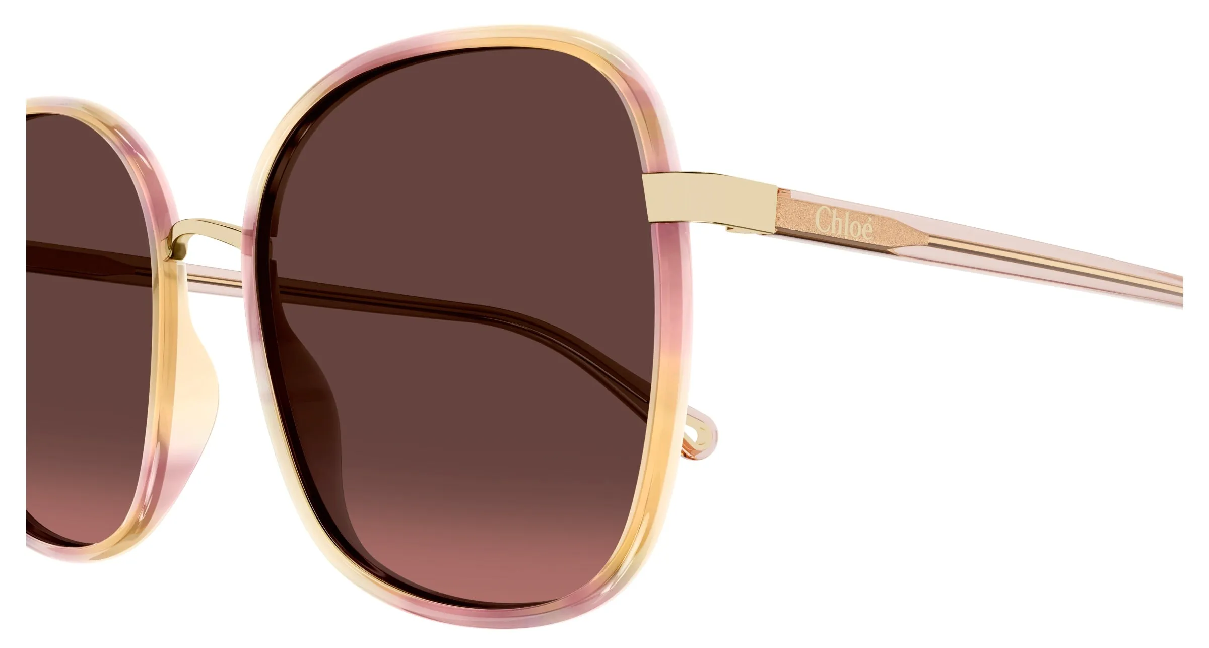 Chloé CH0031S 013 Occhiali da sole Bio-iniettato Havana Rosso Squadrata - immagine 3