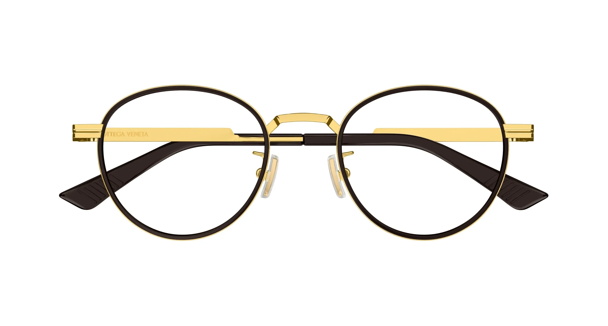 Bottega Veneta BV1337OJ 004 Montature da vista Metallo Oro Trasparente Rotonda - immagine 2