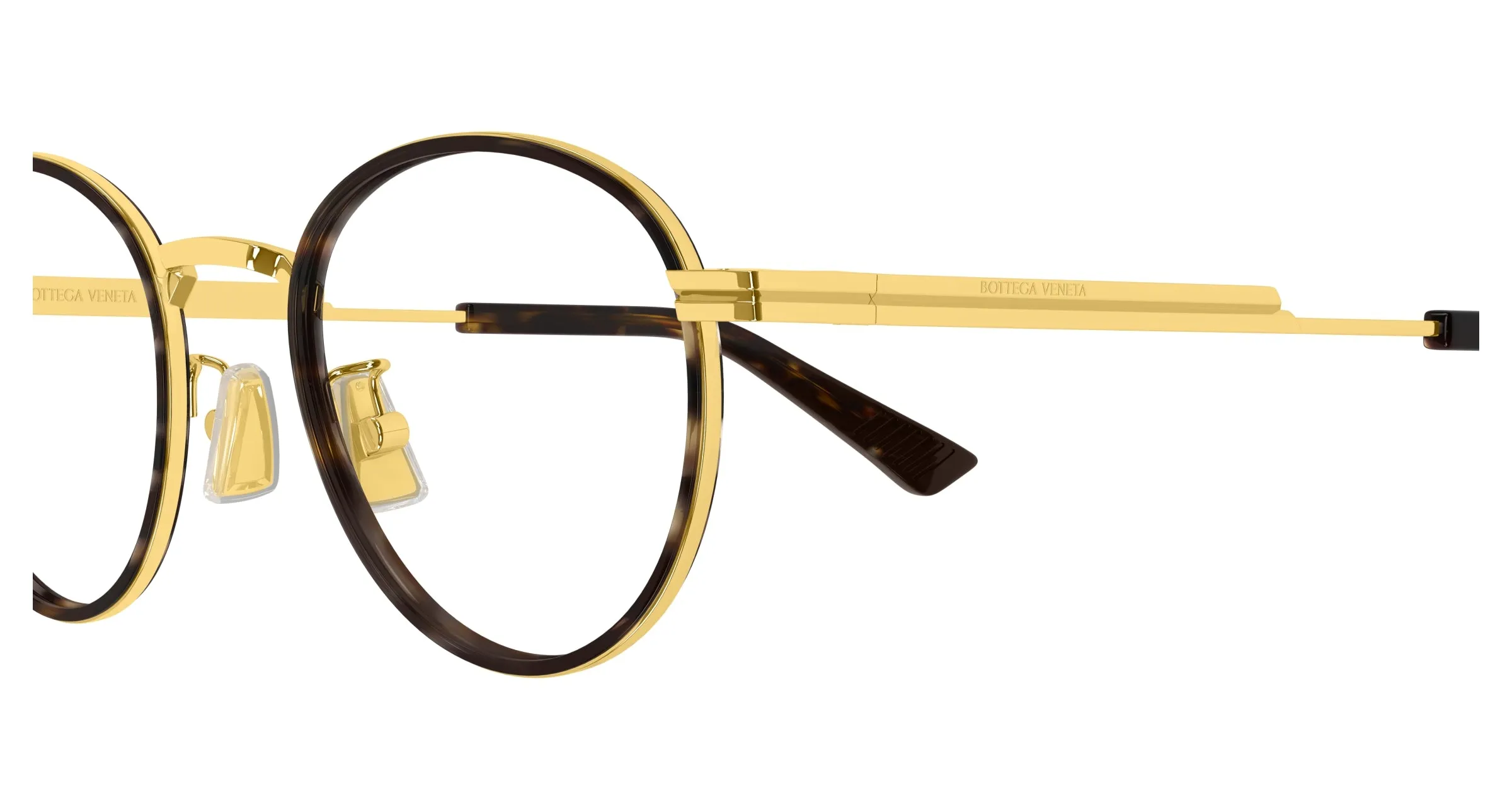 Bottega Veneta BV1337OJ 003 Montature da vista Metallo Oro Trasparente Rotonda - immagine 3