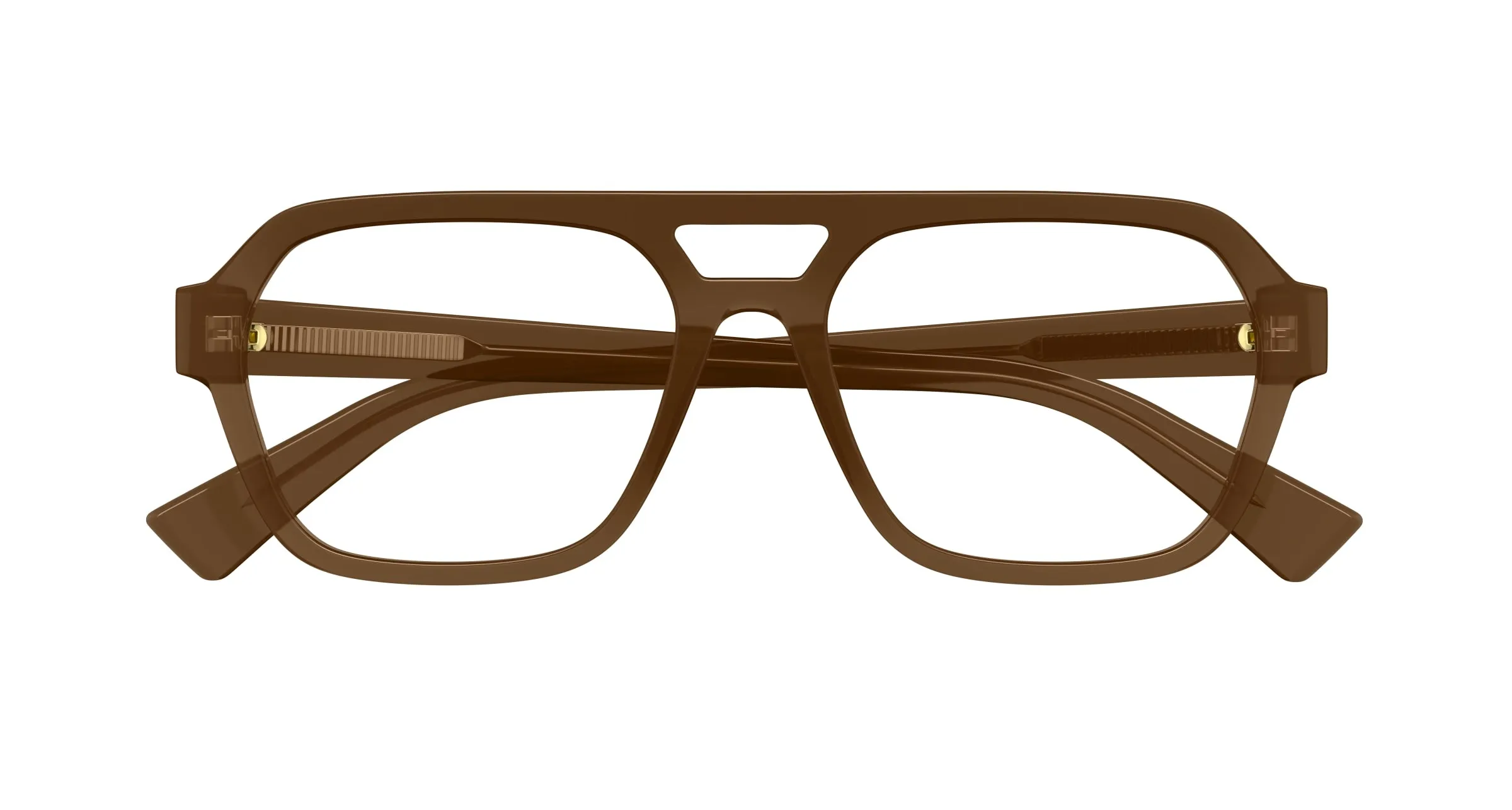 Bottega Veneta BV1336OA 004 Montature da vista Acetato Marrone Trasparente Pilot - immagine 2