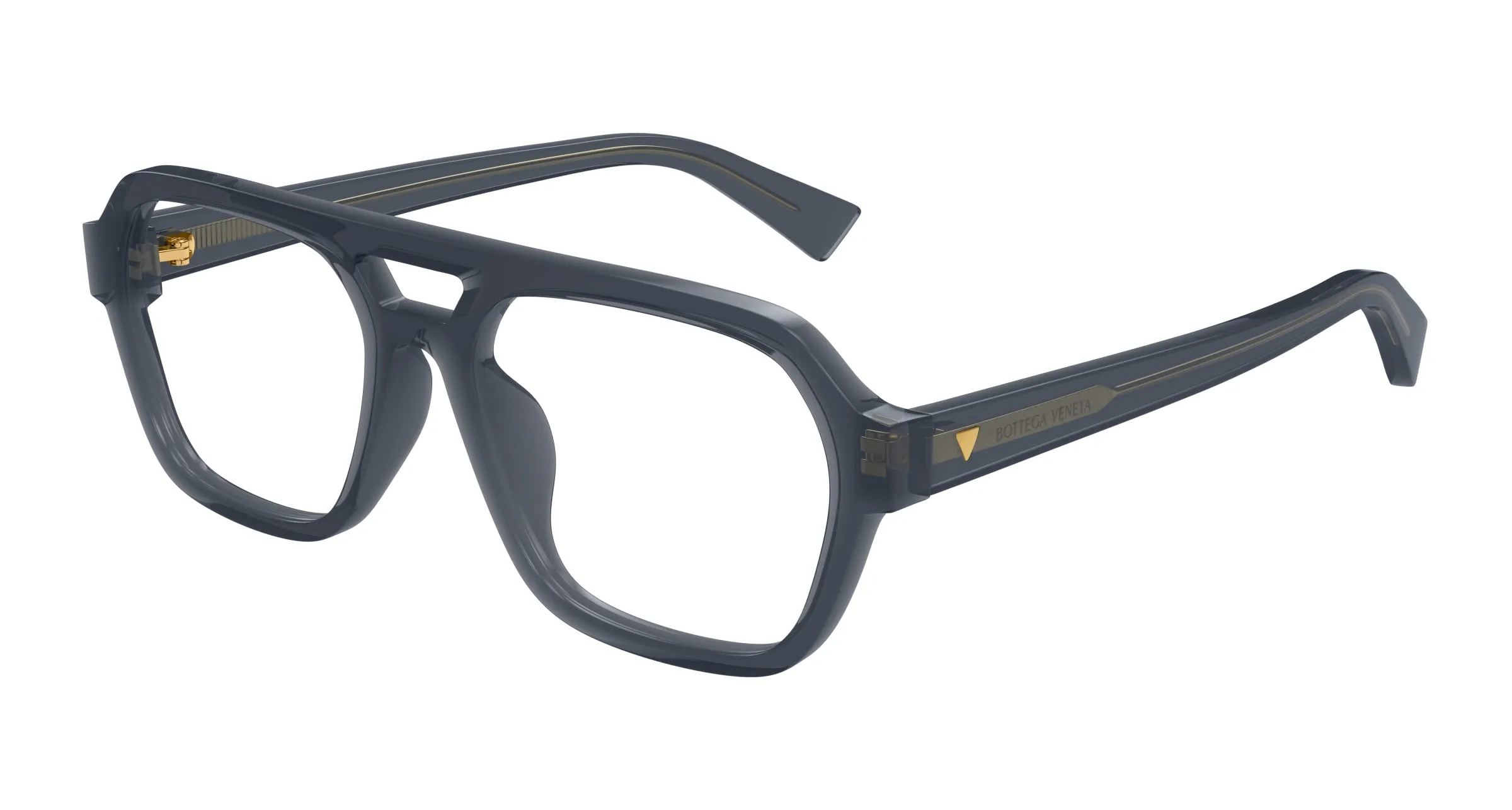 Bottega Veneta BV1336OA 003 Montature da vista Acetato Grigio Trasparente Pilot - immagine 1