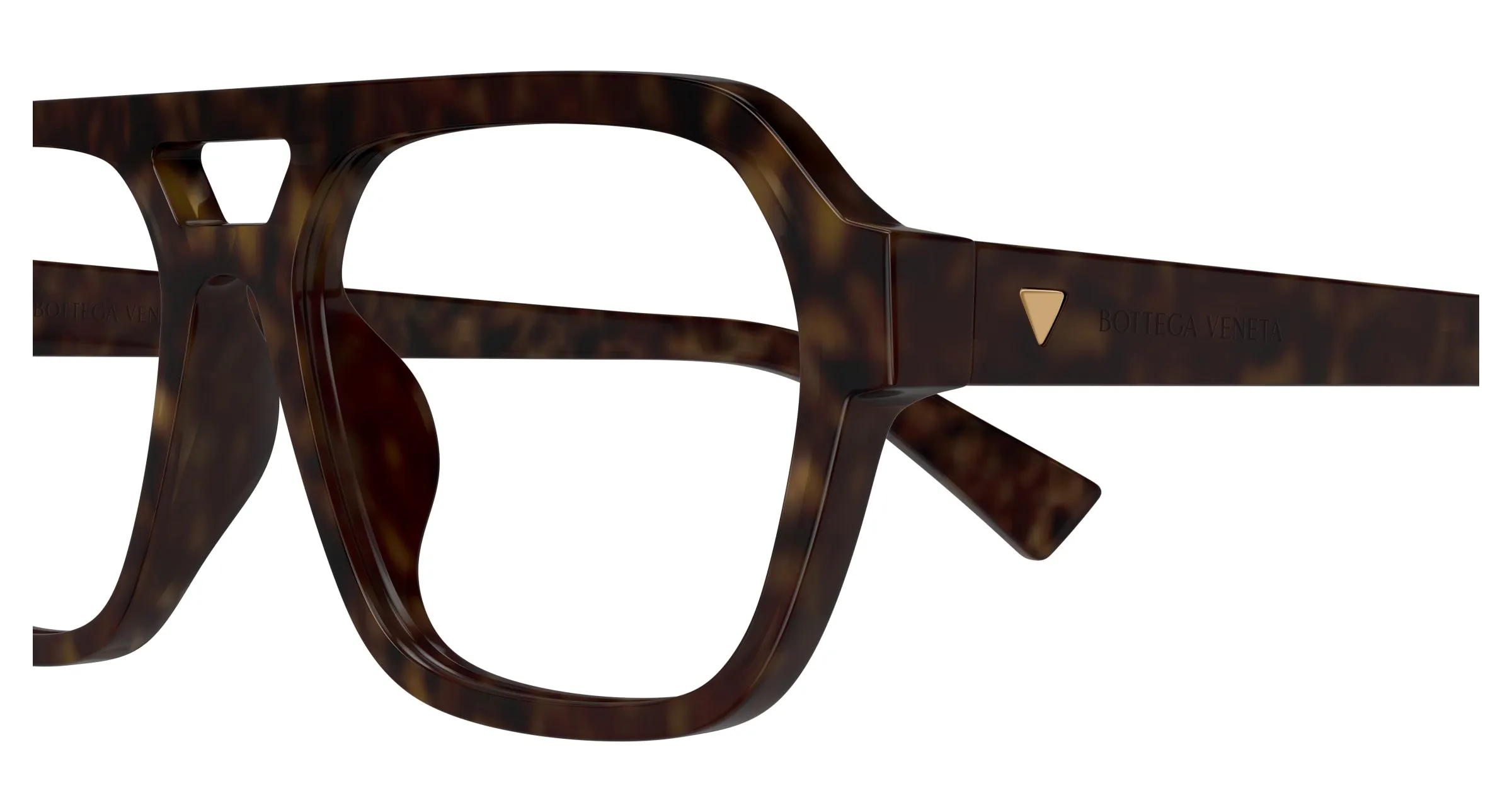 Bottega Veneta BV1336OA 002 Montature da vista Acetato Havana Trasparente Pilot - immagine 3