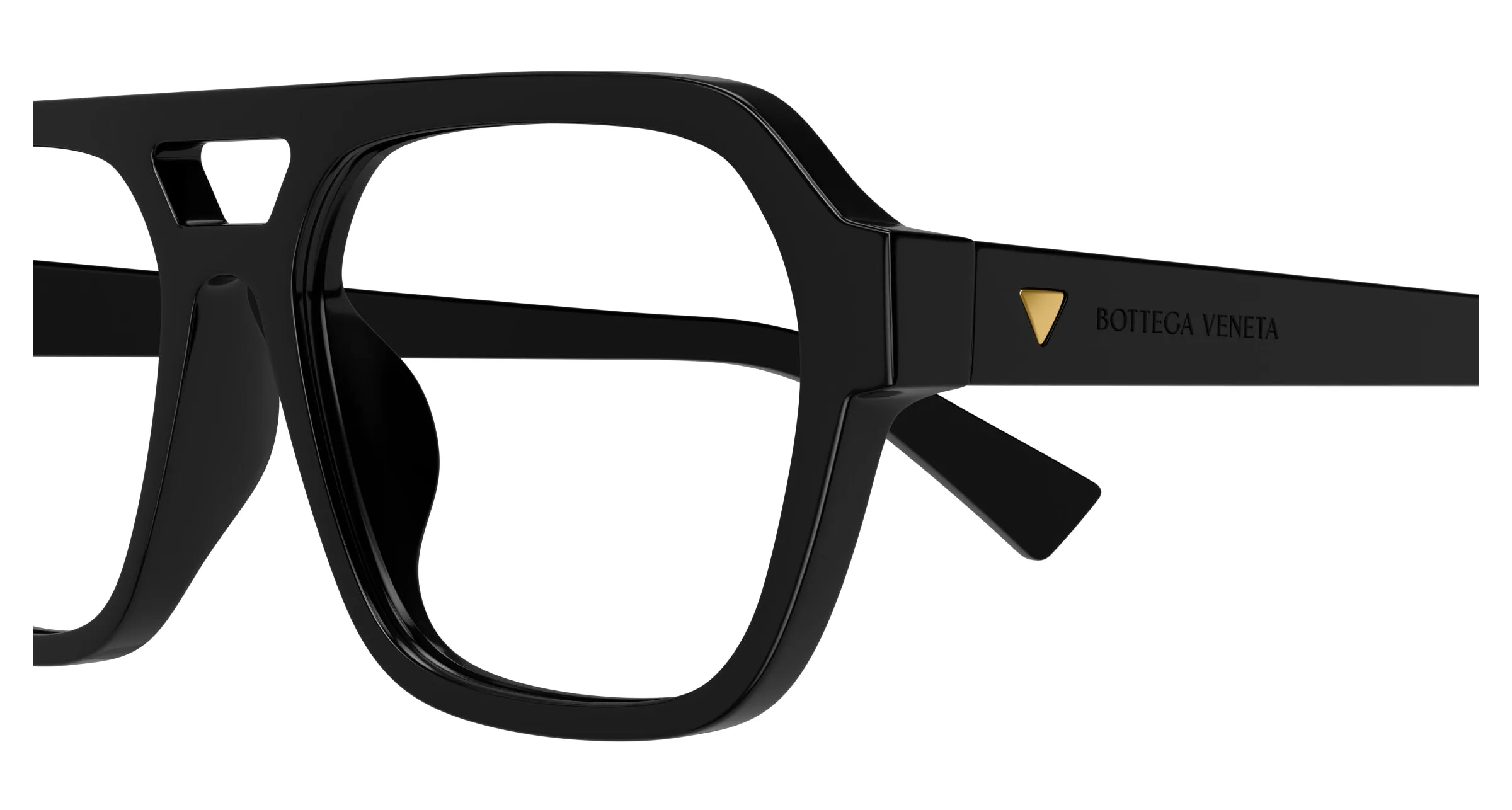 Bottega Veneta BV1336OA 001 Montature da vista Acetato Nero Trasparente Pilot - immagine 3