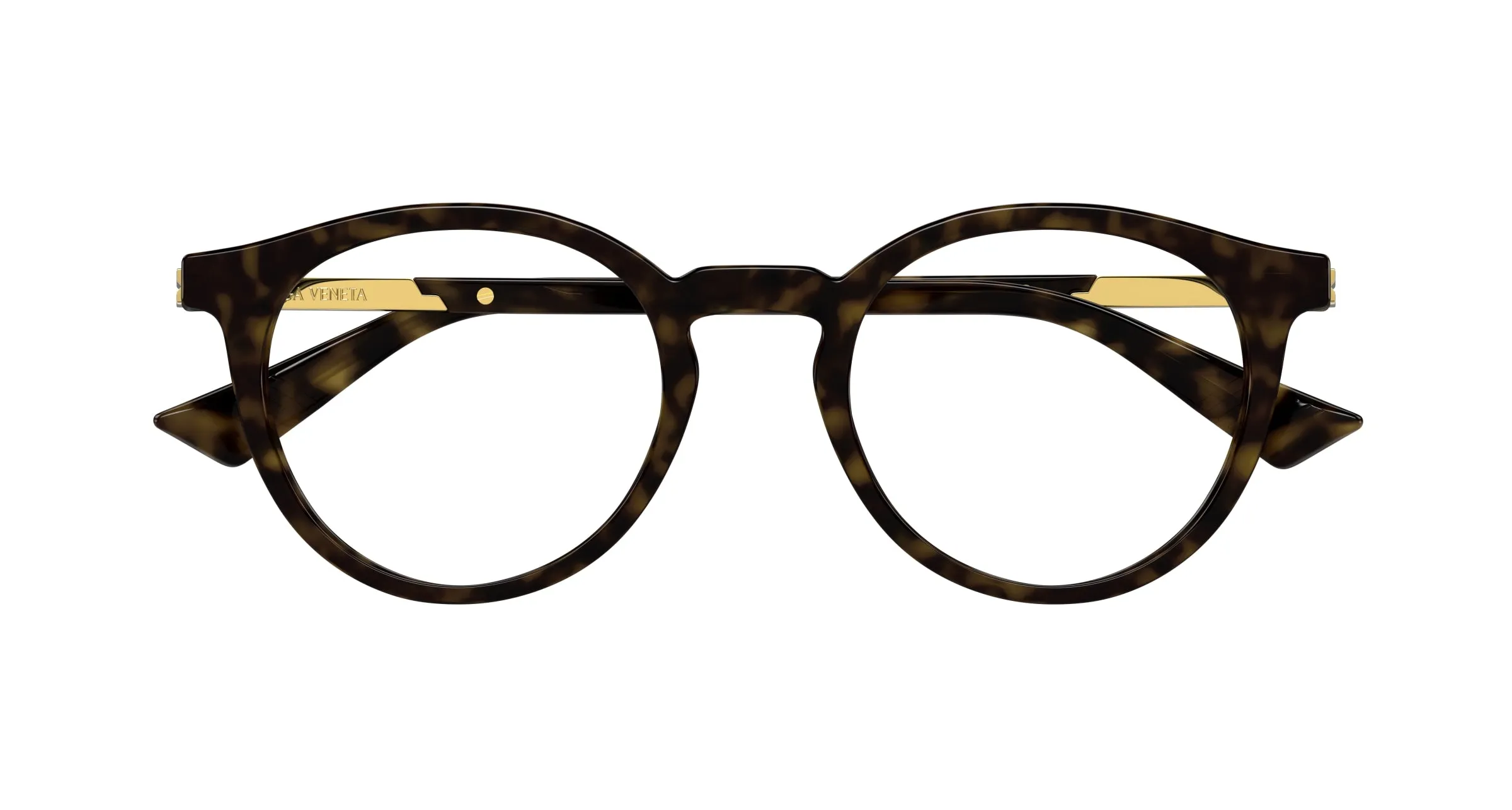 Bottega Veneta BV1335OA 002 Montature da vista Acetato Havana Trasparente Rotonda - immagine 2