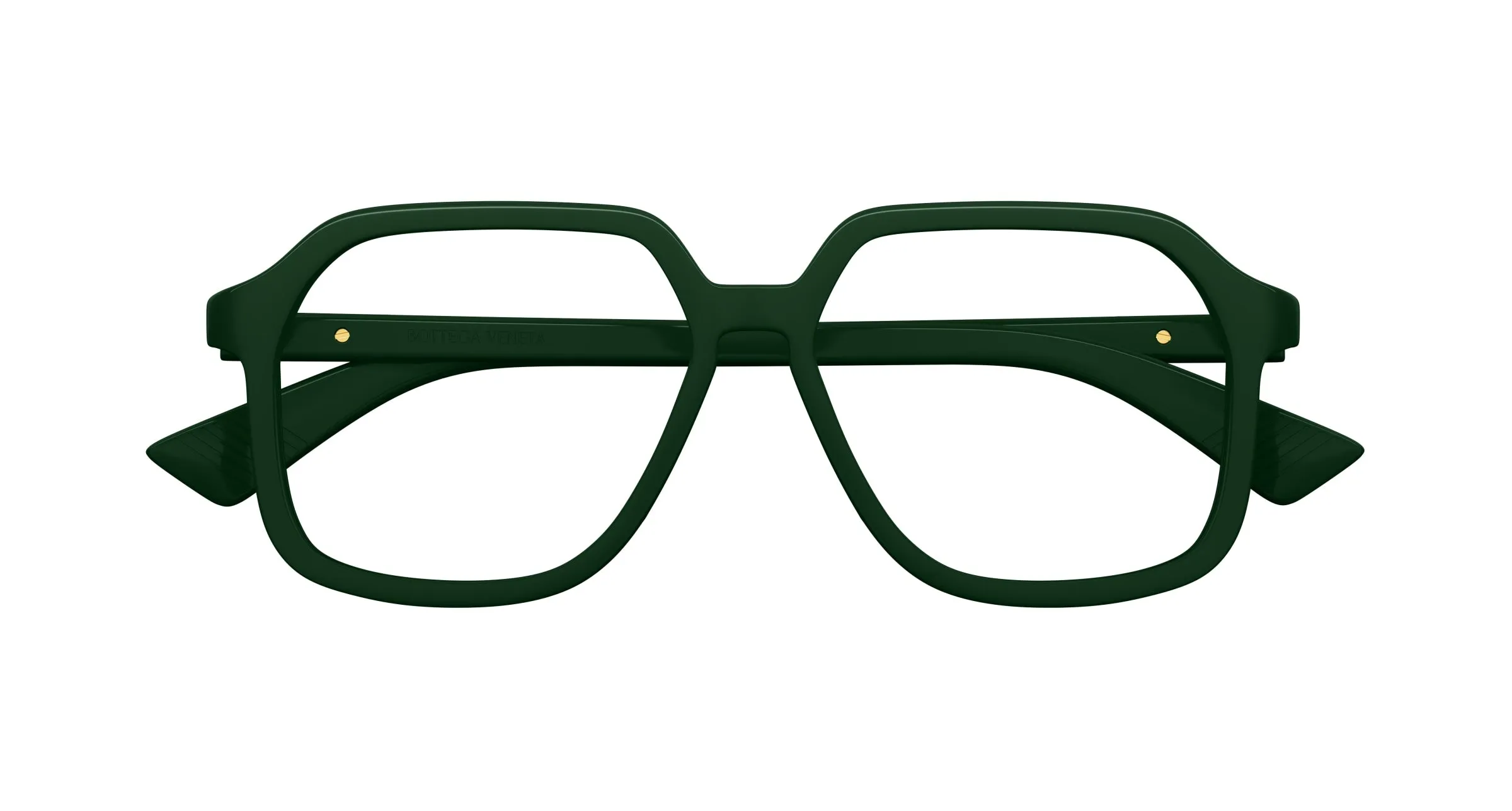 Bottega Veneta BV1329O 003 Montature da vista Acetato Verde Trasparente Squadrata - immagine 2