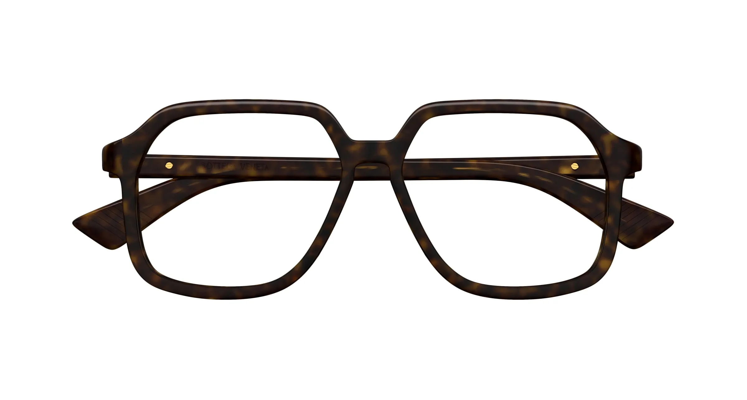 Bottega Veneta BV1329O 002 Montature da vista Acetato Havana Trasparente Squadrata - immagine 2