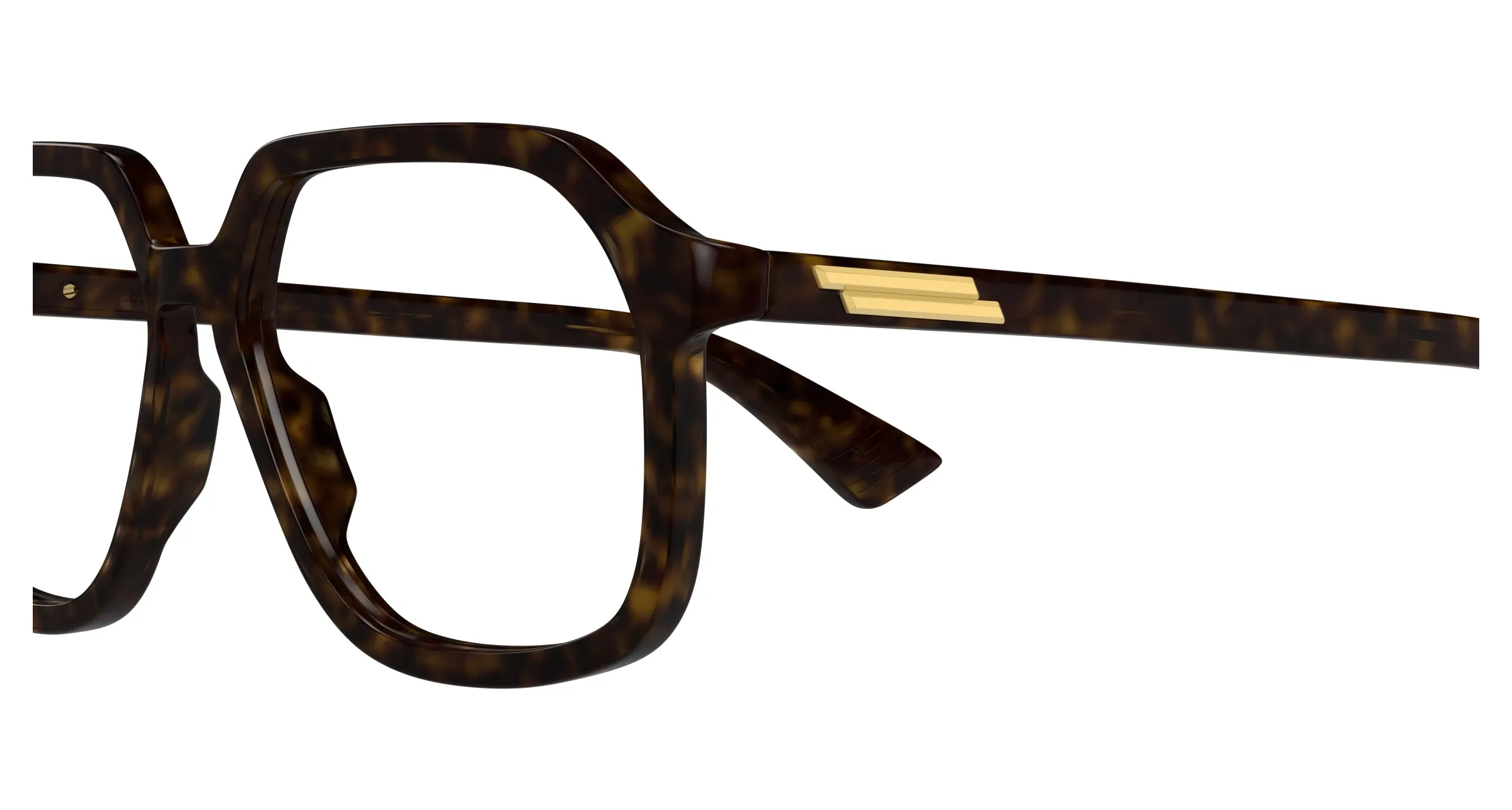 Bottega Veneta BV1329O 002 Montature da vista Acetato Havana Trasparente Squadrata - immagine 3