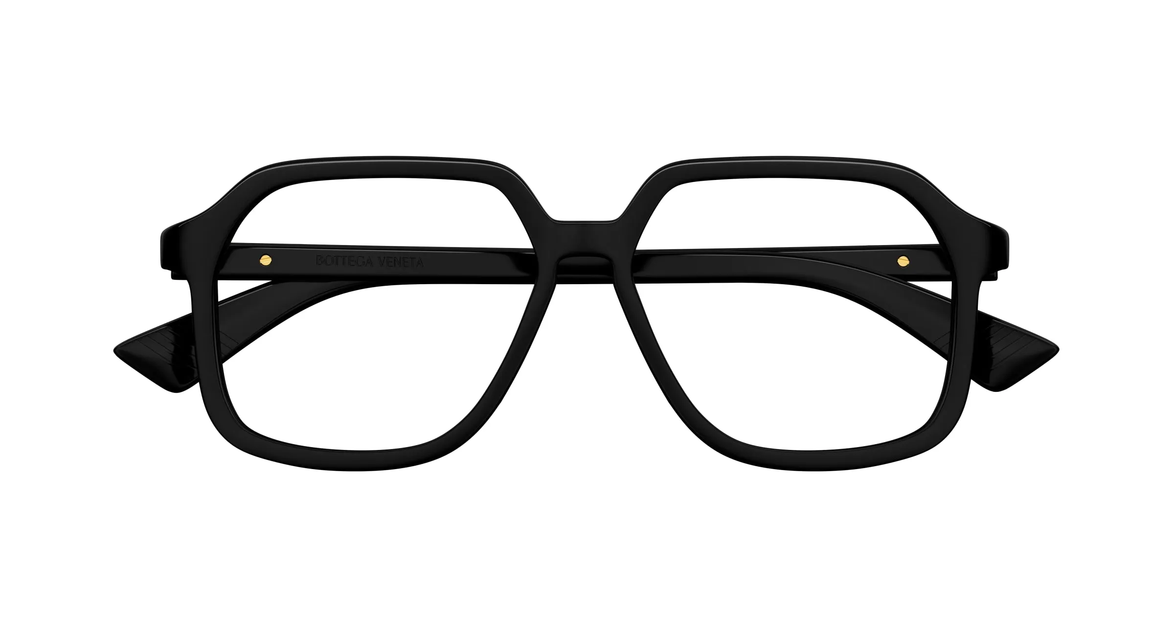 Bottega Veneta BV1329O 001 Montature da vista Acetato Nero Trasparente Squadrata - immagine 2