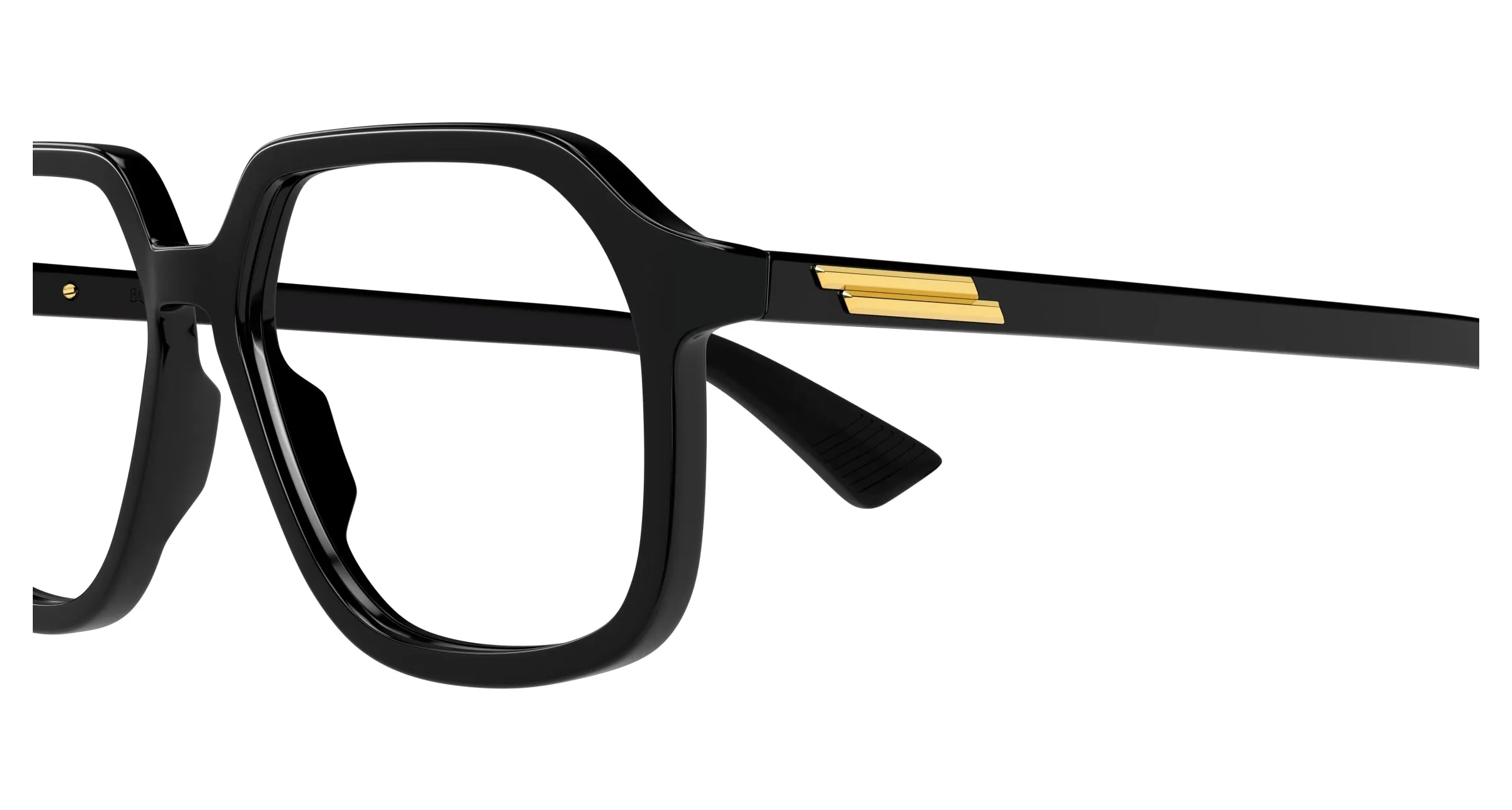 Bottega Veneta BV1329O 001 Montature da vista Acetato Nero Trasparente Squadrata - immagine 3