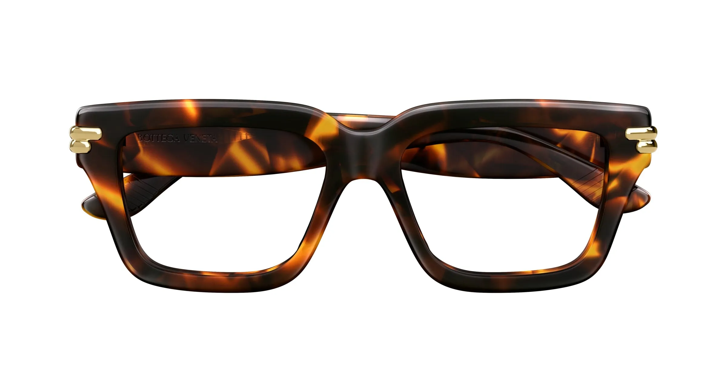 Bottega Veneta BV1324O 002 Montature da vista Acetato Havana Trasparente Squadrata - immagine 2
