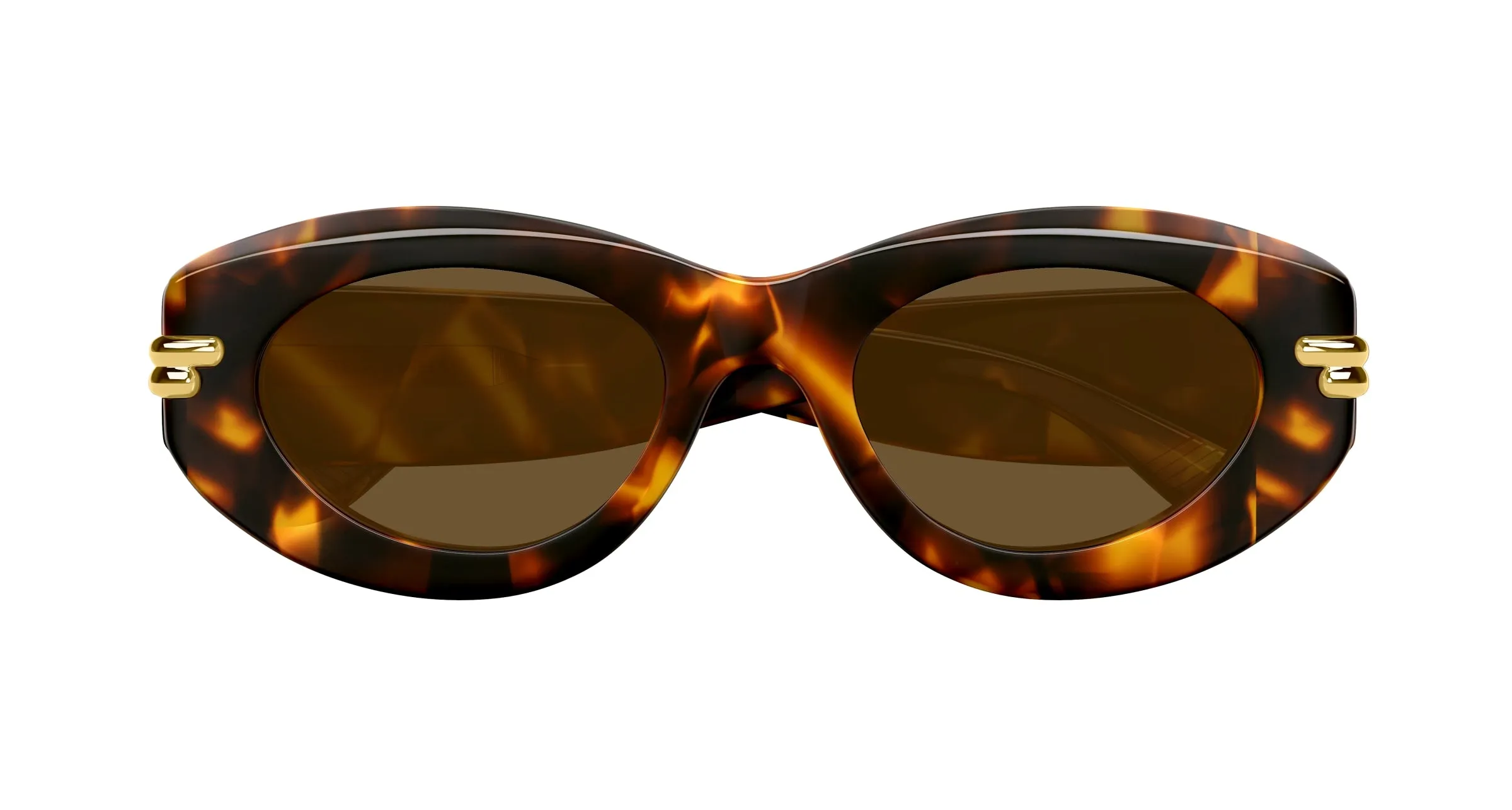 Bottega Veneta BV1322S 002 Occhiali da sole Acetato Havana Marrone Rotonda - immagine 2