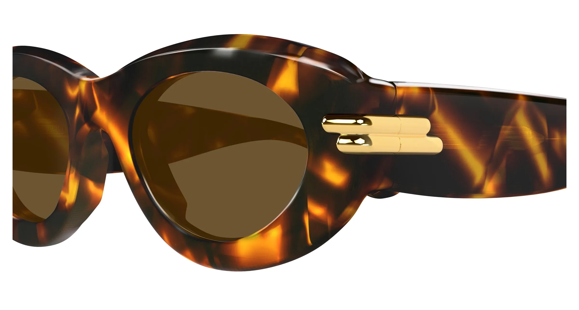 Bottega Veneta BV1322S 002 Occhiali da sole Acetato Havana Marrone Rotonda - immagine 3