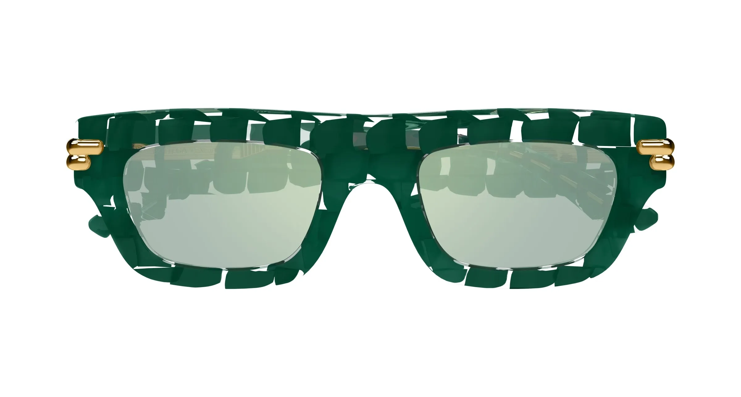 Bottega Veneta BV1321S 003 Occhiali da sole Acetato Verde Verde Squadrata - immagine 2