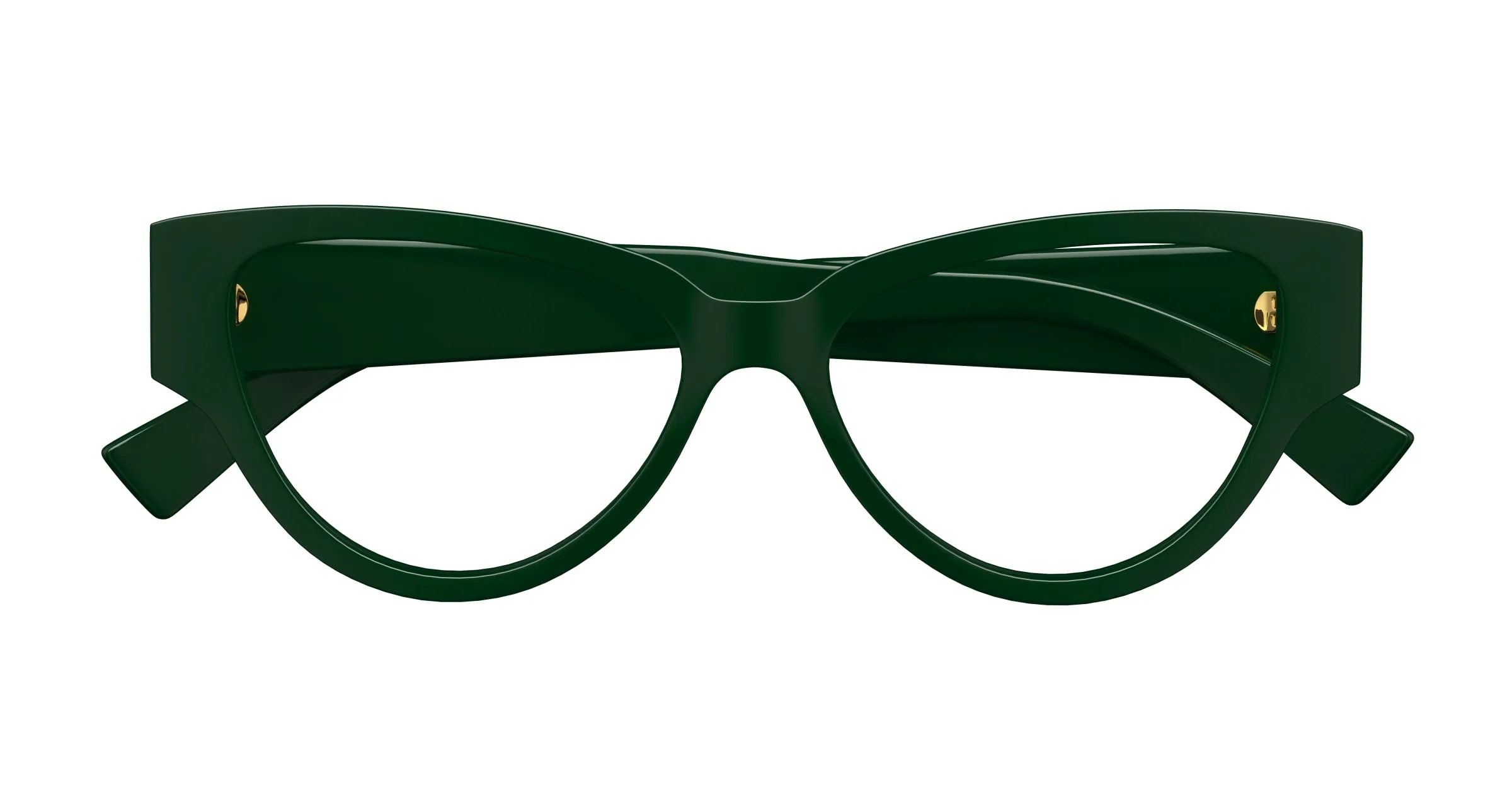 Bottega Veneta BV1320O 003 Montature da vista Acetato Verde Trasparente Cat Eye - immagine 2