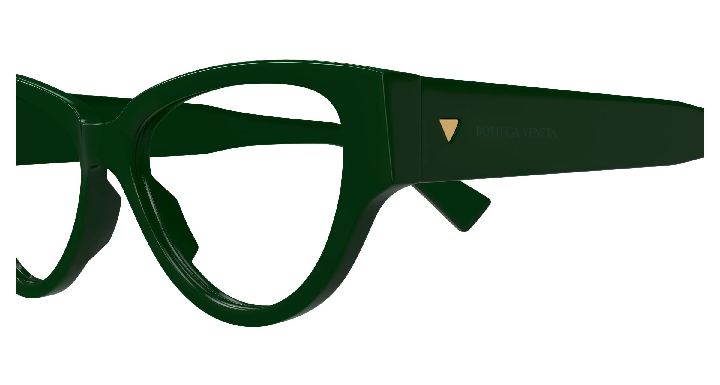 Bottega Veneta BV1320O 003 Montature da vista Acetato Verde Trasparente Cat Eye - immagine 3