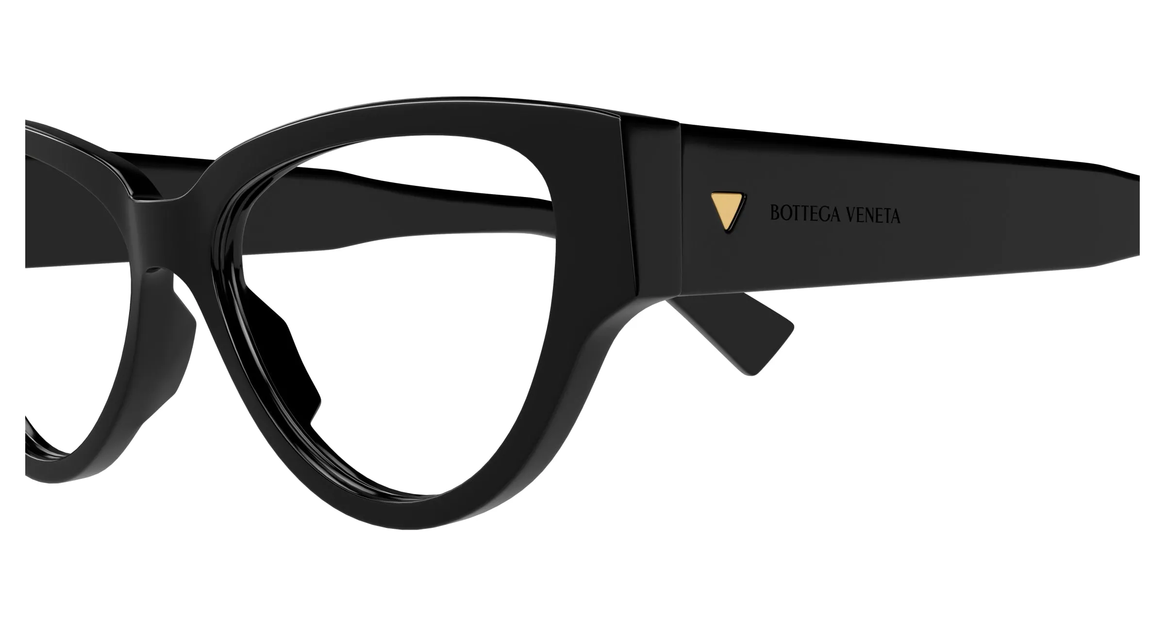 Bottega Veneta BV1320O 001 Montature da vista Acetato Nero Trasparente Cat Eye - immagine 3