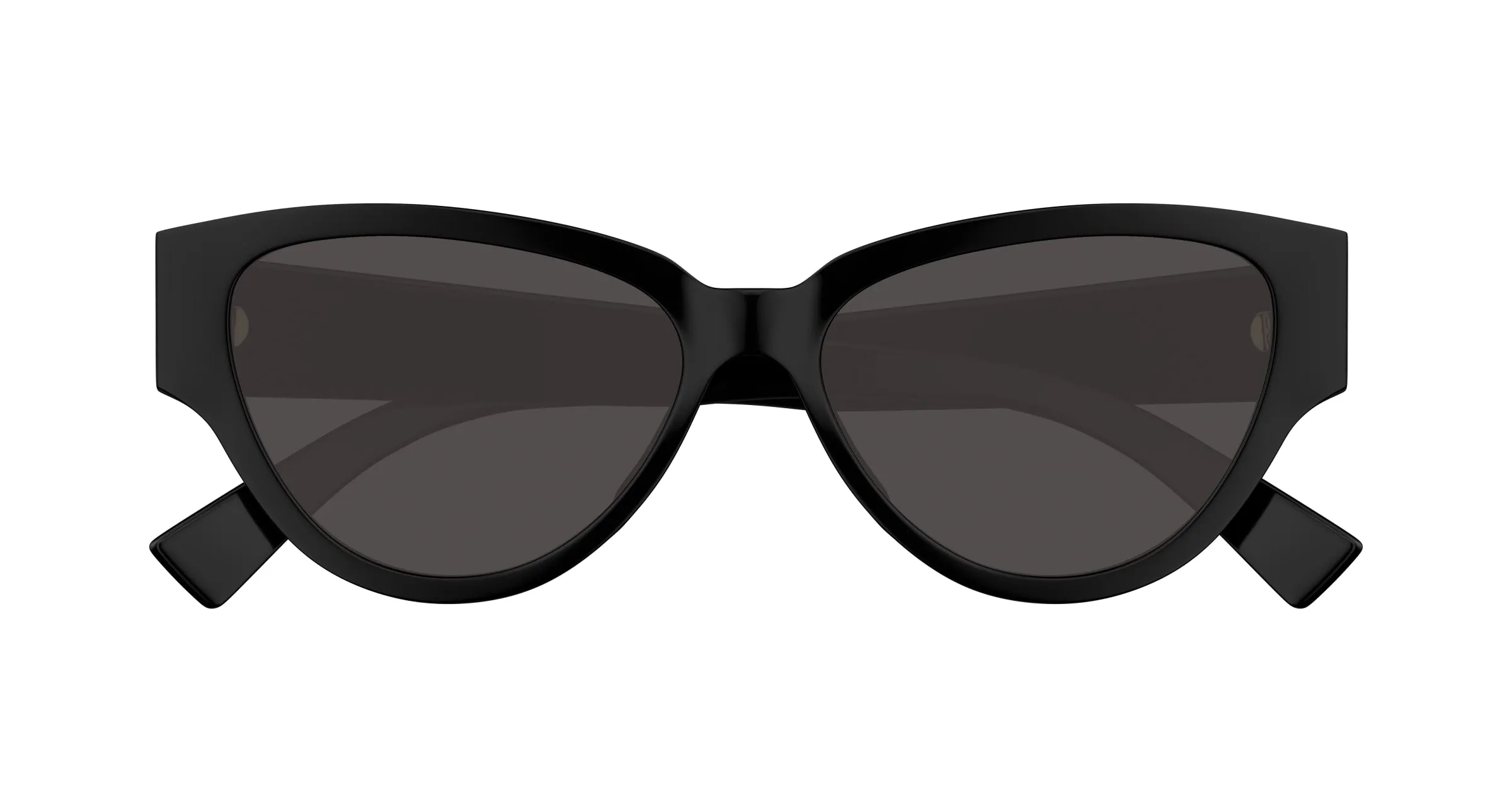 Bottega Veneta BV1319S 001 Occhiali da sole Acetato Nero Grigio Cat Eye - immagine 2