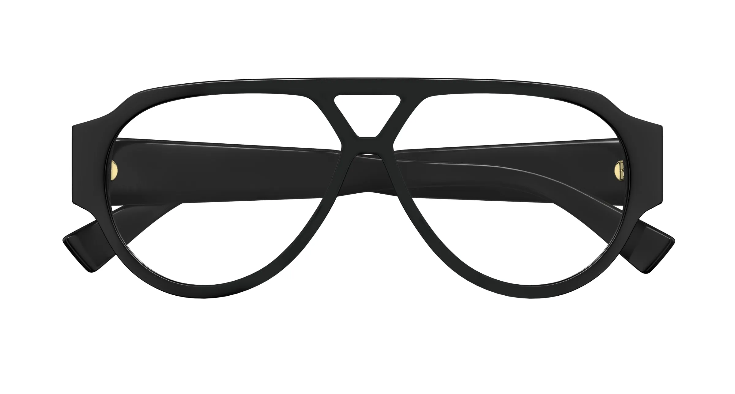 Bottega Veneta BV1318S 005 Occhiali da sole Acetato Nero Trasparente Pilot - immagine 2