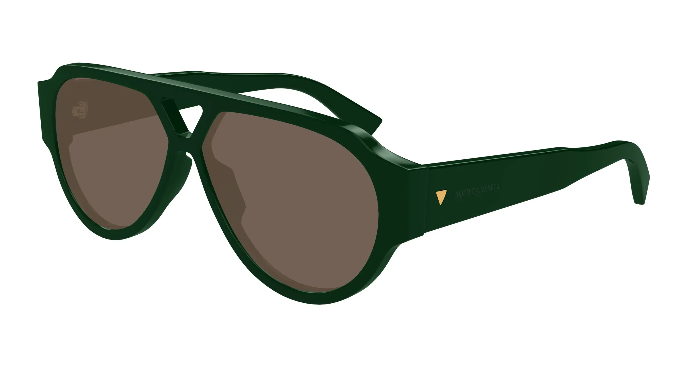 Bottega Veneta BV1318S 003 Occhiali da sole Acetato Verde Marrone Pilot - immagine 1