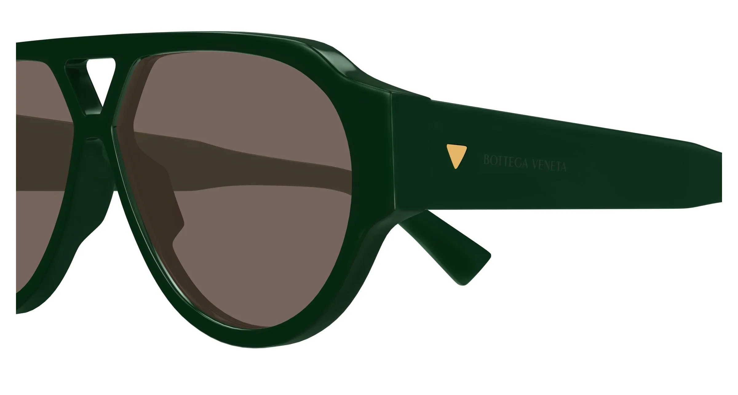 Bottega Veneta BV1318S 003 Occhiali da sole Acetato Verde Marrone Pilot - immagine 3