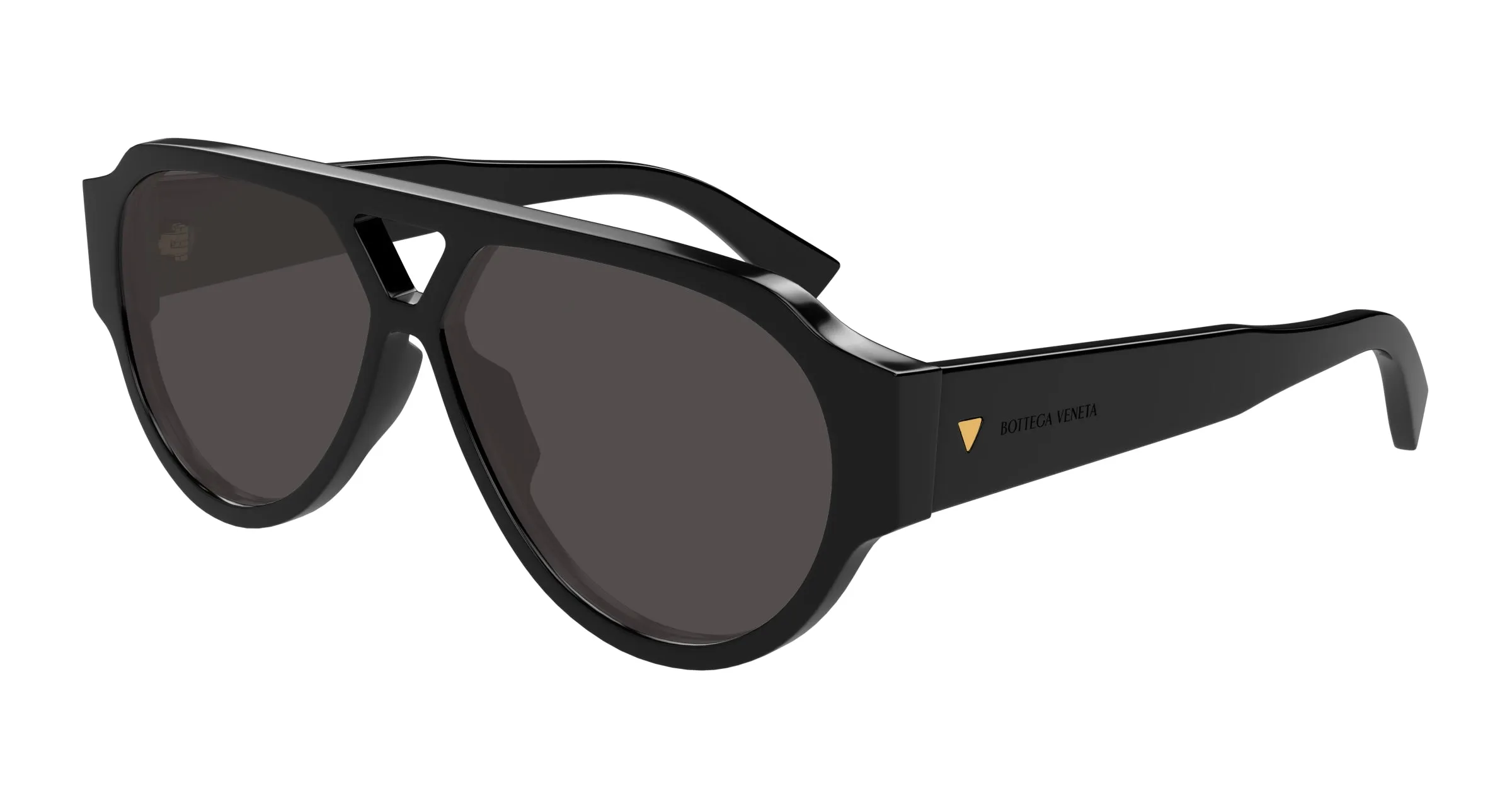 Bottega Veneta BV1318S 001 Occhiali da sole Acetato Nero Grigio Pilot - immagine 1