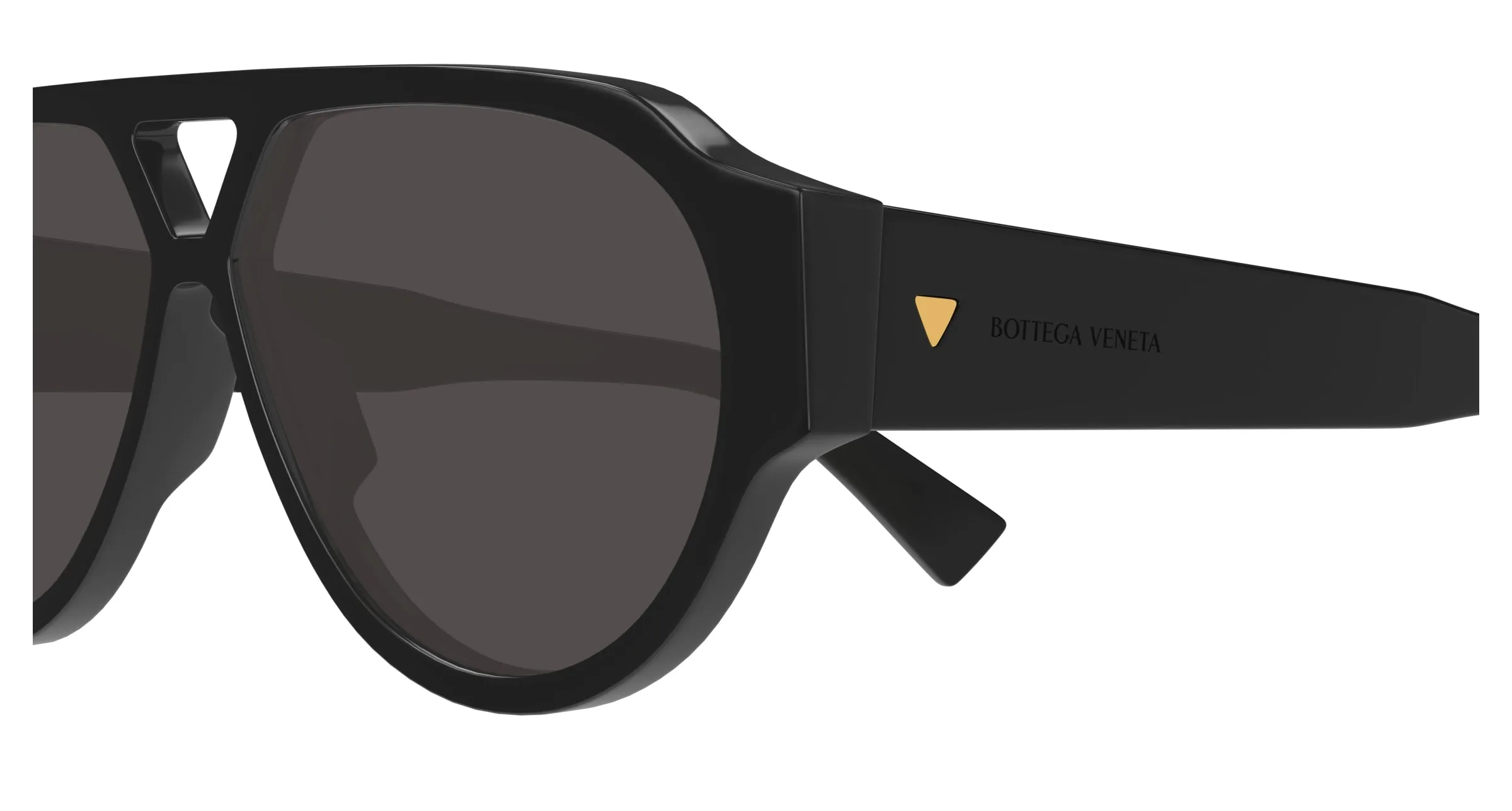 Bottega Veneta BV1318S 001 Occhiali da sole Acetato Nero Grigio Pilot - immagine 3