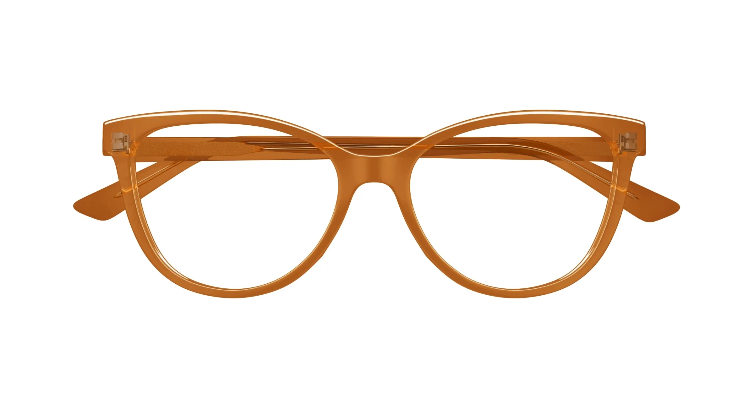 Bottega Veneta BV1313O 008 Montature da vista Acetato Marrone Trasparente Cat Eye - immagine 2