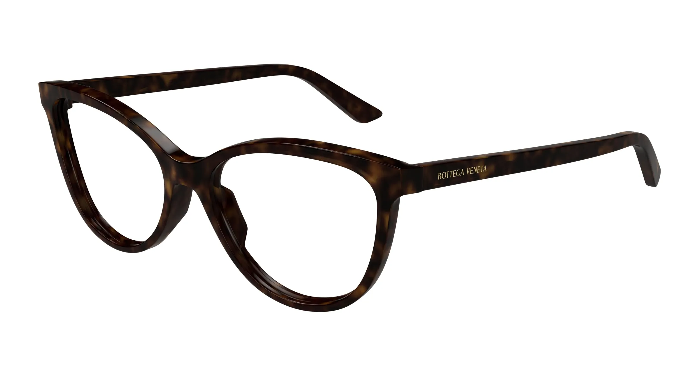 Bottega Veneta BV1313O 007 Montature da vista Acetato Havana Trasparente Cat Eye - immagine 1