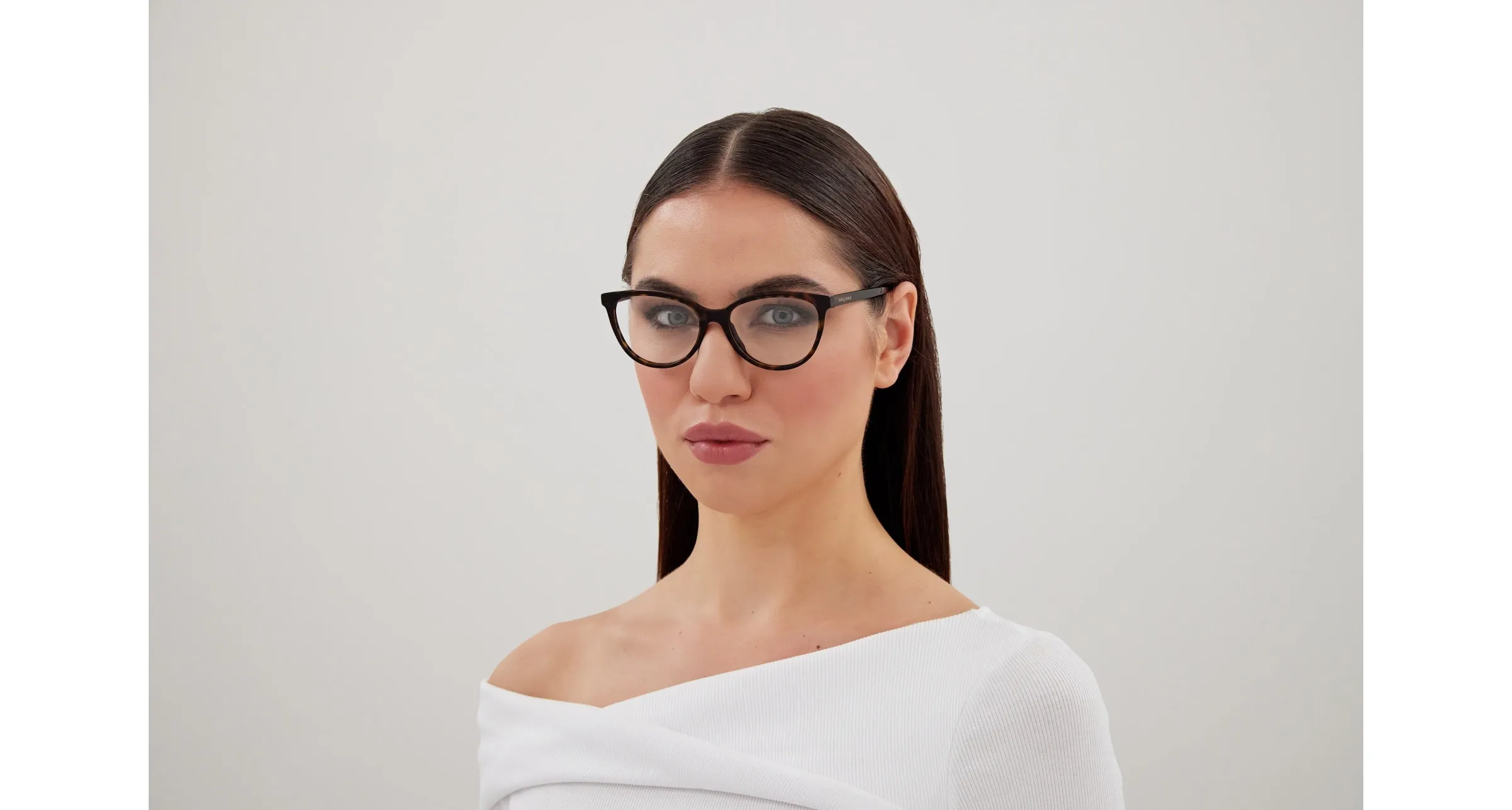 Bottega Veneta BV1313O 002 Montature da vista Acetato Havana Trasparente Cat Eye - immagine 4