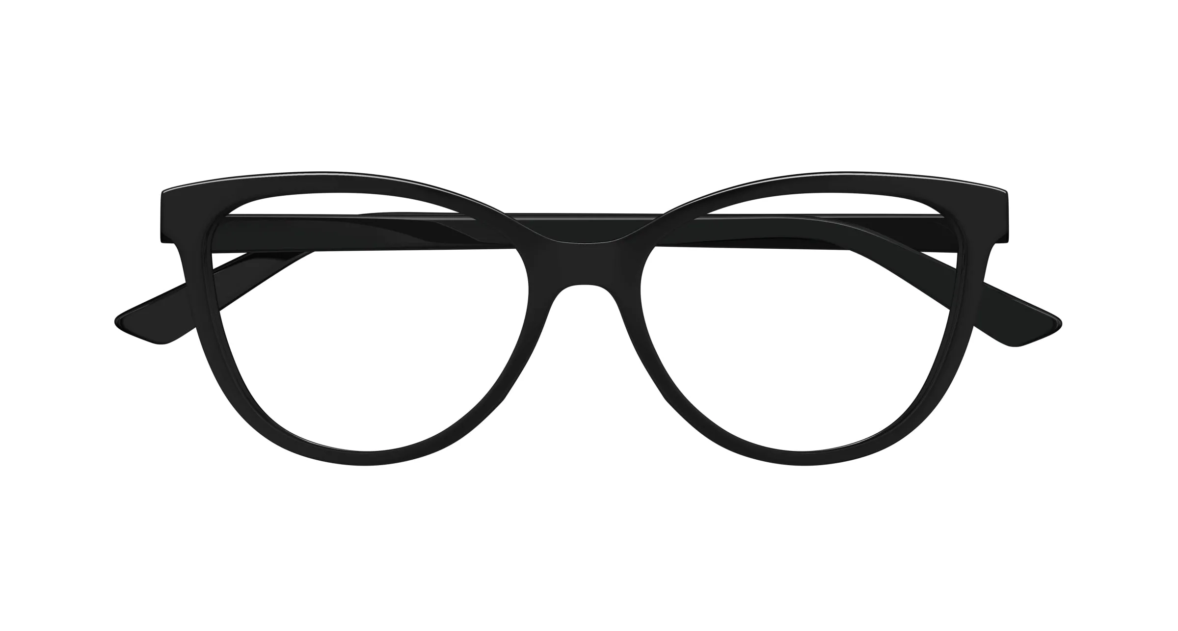 Bottega Veneta BV1313O 001 Montature da vista Acetato Nero Trasparente Cat Eye - immagine 2
