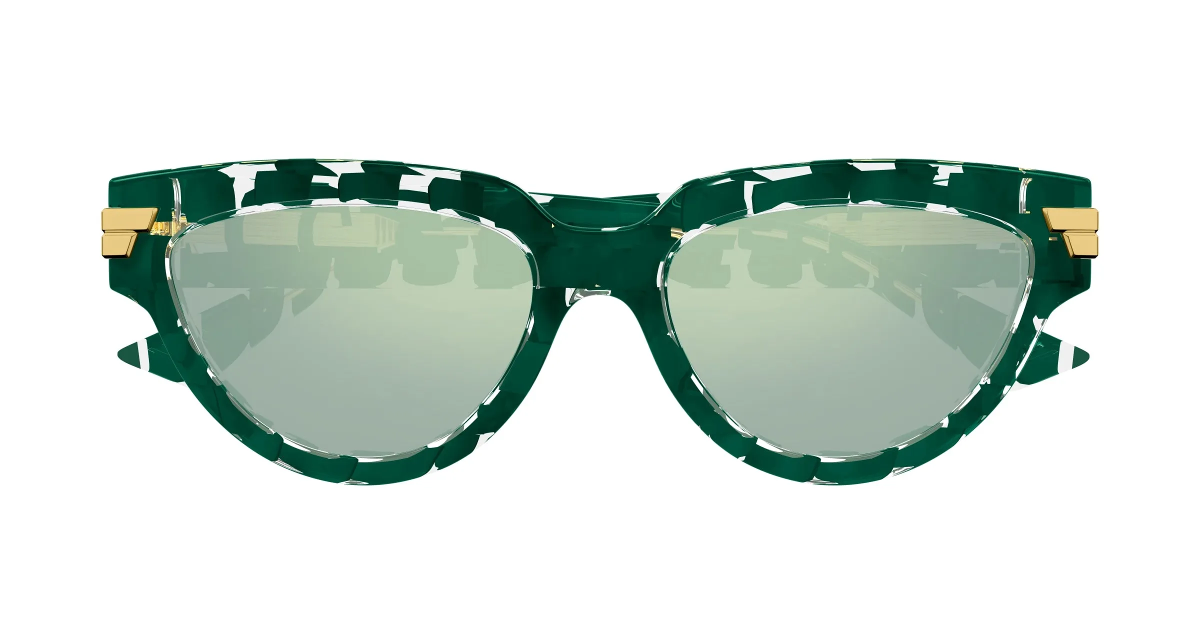 Bottega Veneta BV1035S 008 Occhiali da sole Acetato Verde Verde Cat Eye - immagine 2