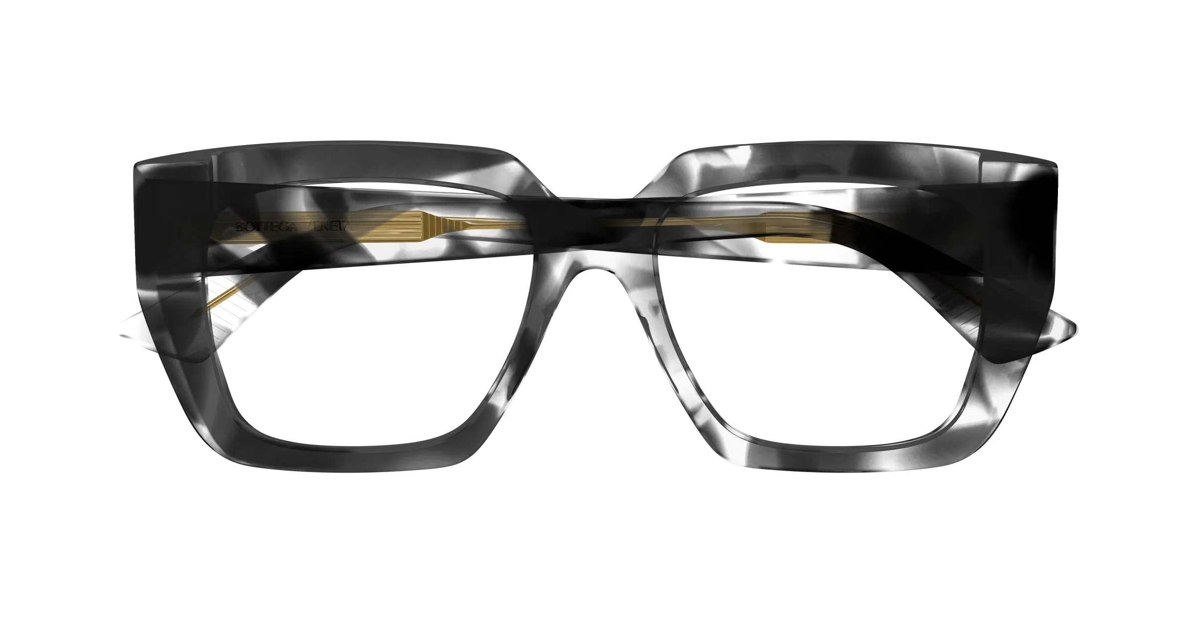 Bottega Veneta BV1032O 008 Montature da vista Acetato Havana Trasparente Squadrata - immagine 2