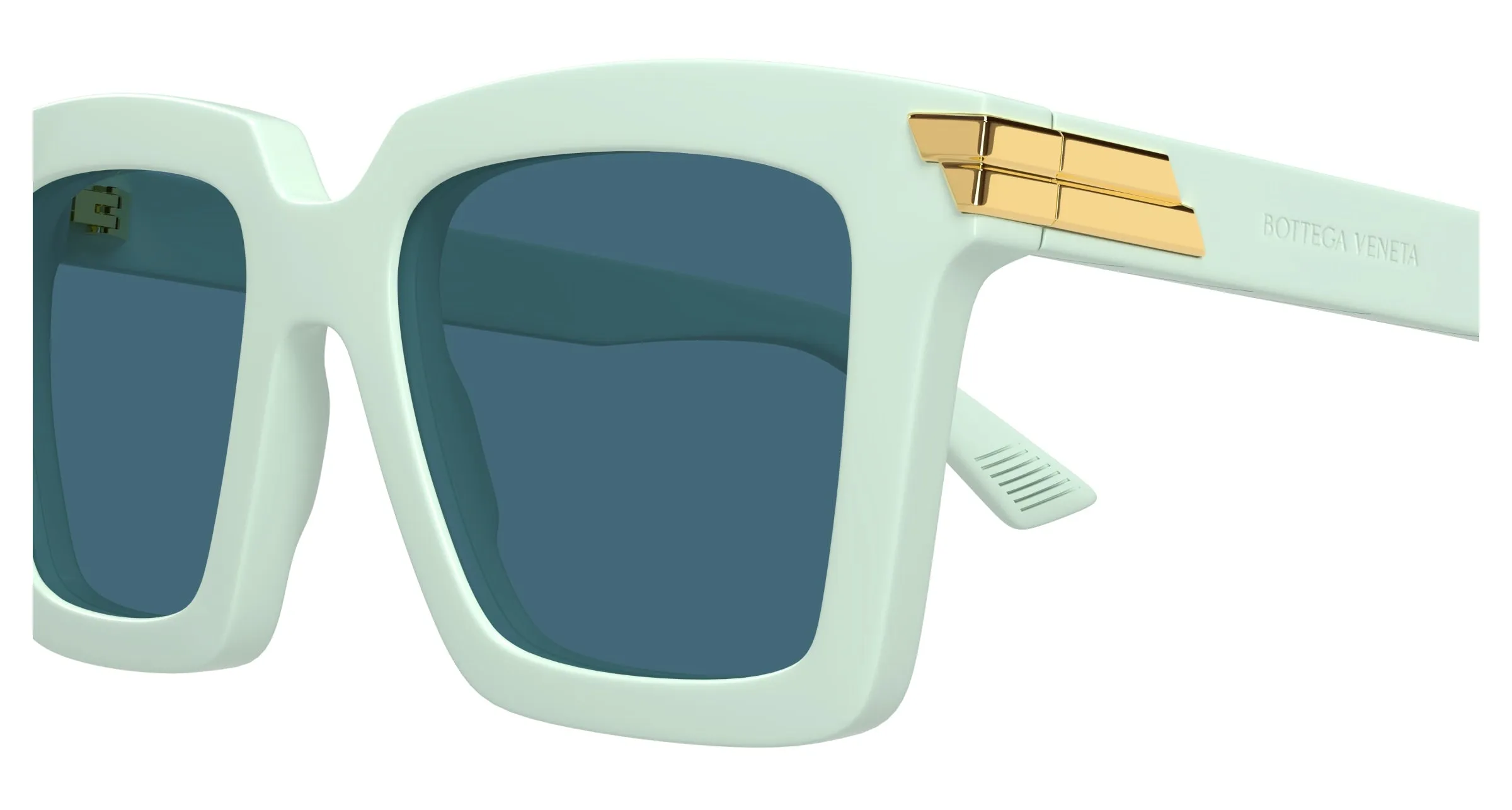 Bottega Veneta Donna BV1005S 011 Occhiali da sole Acetato Verde Verde Squadrata - immagine 3