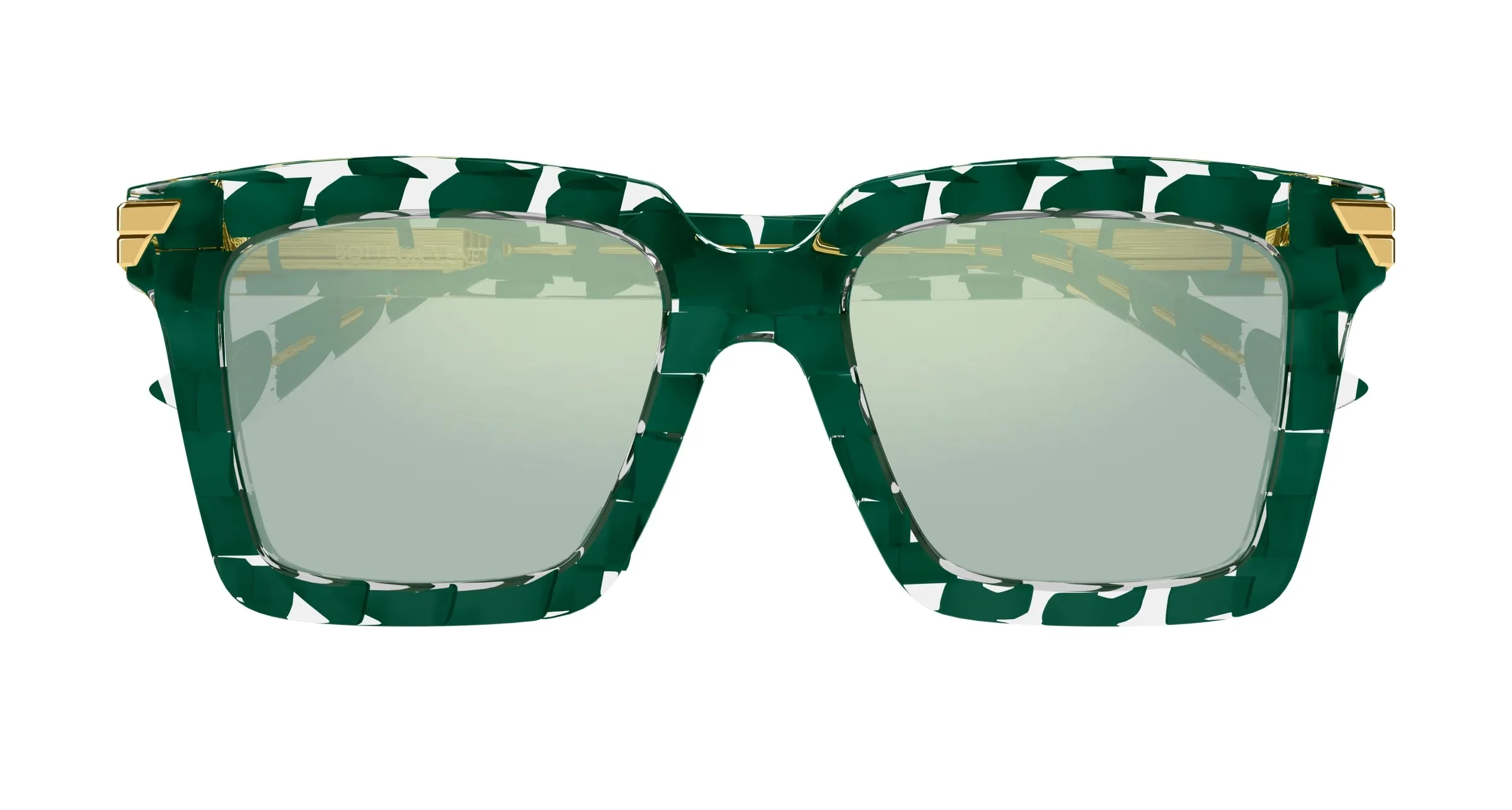 Bottega Veneta BV1005S 010 Occhiali da sole Acetato Verde Verde Squadrata - immagine 2