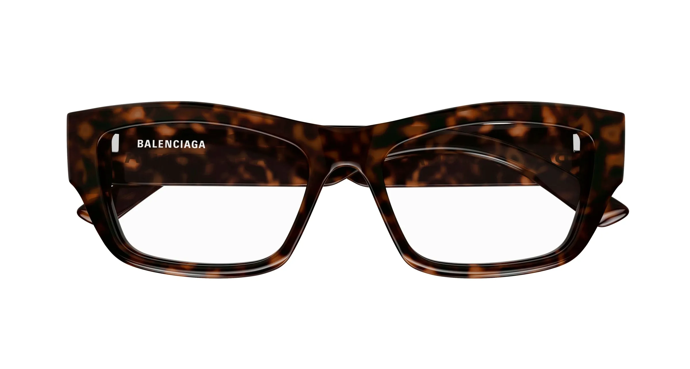 Balenciaga Uomo BB0377O 002 Montature da vista Acetato Havana Trasparente Squadrata - immagine 2