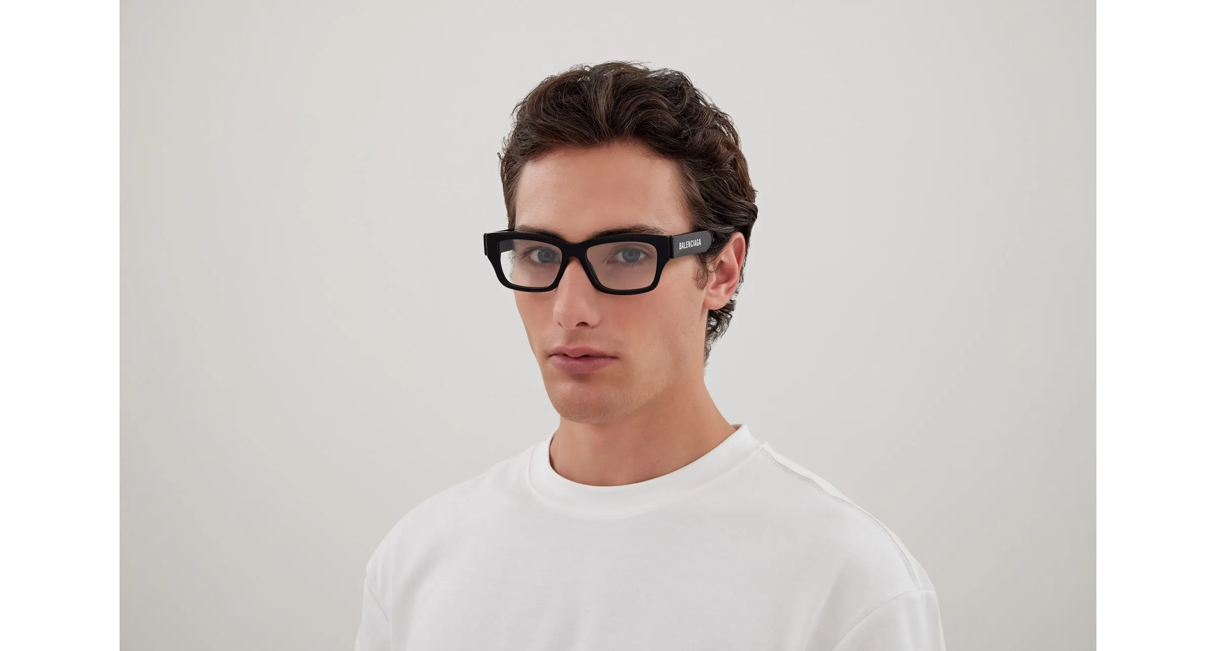 Balenciaga BB0376O 001 Montature da vista Acetato Nero Trasparente Squadrata - immagine 4