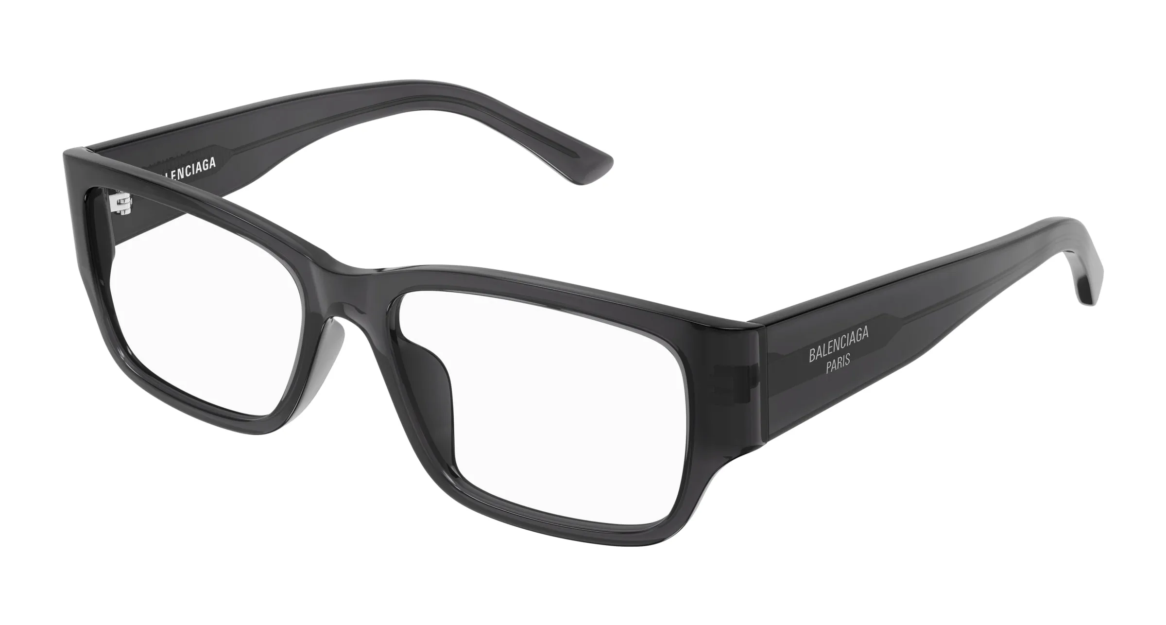 Balenciaga BB0373OK 004 Montature da vista Acetato Grigio Trasparente Squadrata - immagine 1