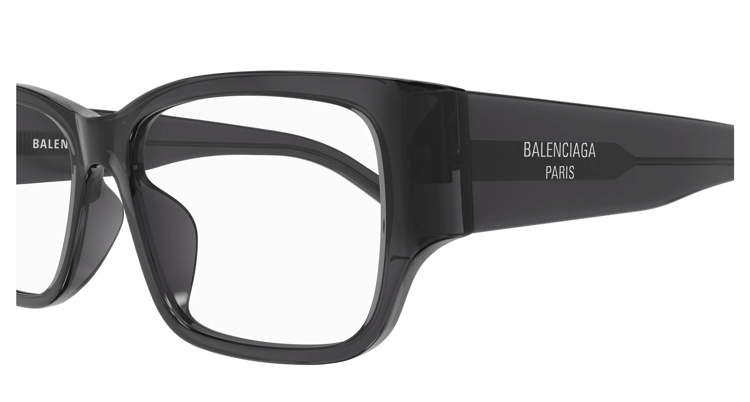 Balenciaga BB0373OK 004 Montature da vista Acetato Grigio Trasparente Squadrata - immagine 3