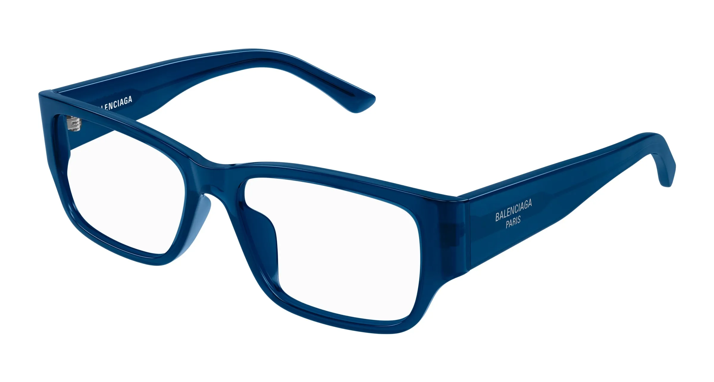 Balenciaga BB0373OK 003 Montature da vista Acetato Blu Trasparente Squadrata - immagine 1