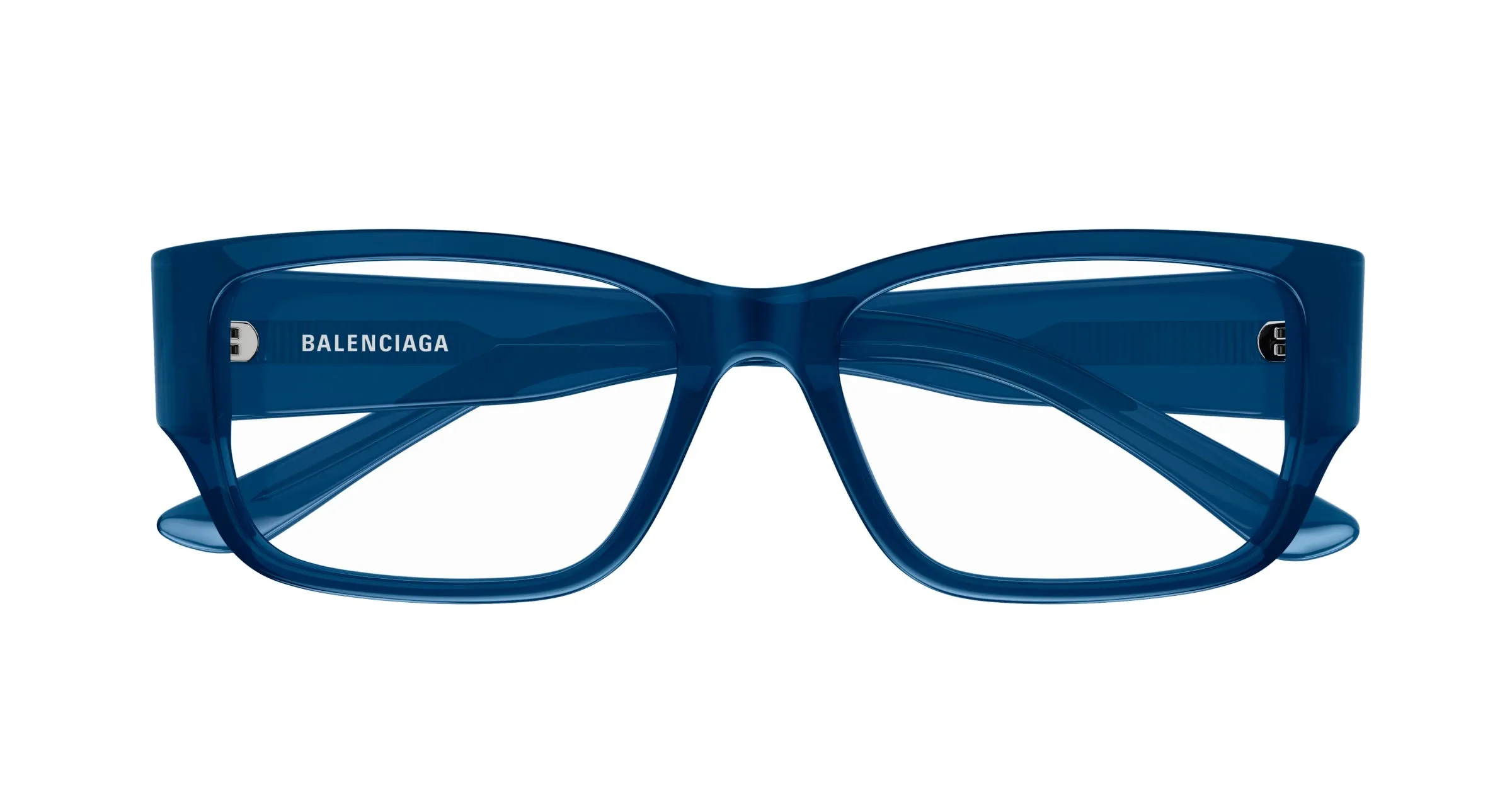 Balenciaga BB0373OK 003 Montature da vista Acetato Blu Trasparente Squadrata - immagine 2