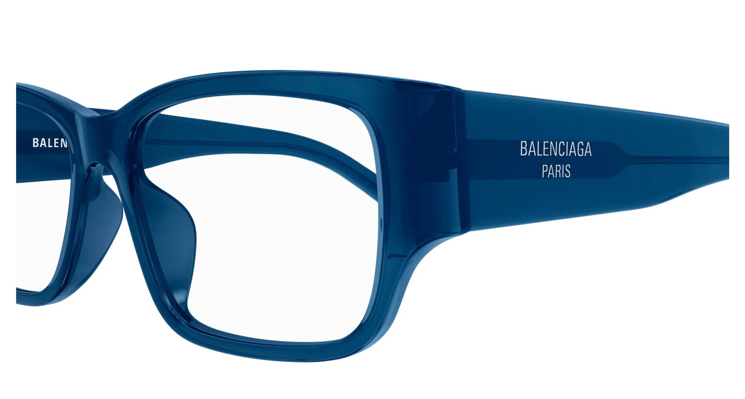 Balenciaga BB0373OK 003 Montature da vista Acetato Blu Trasparente Squadrata - immagine 3