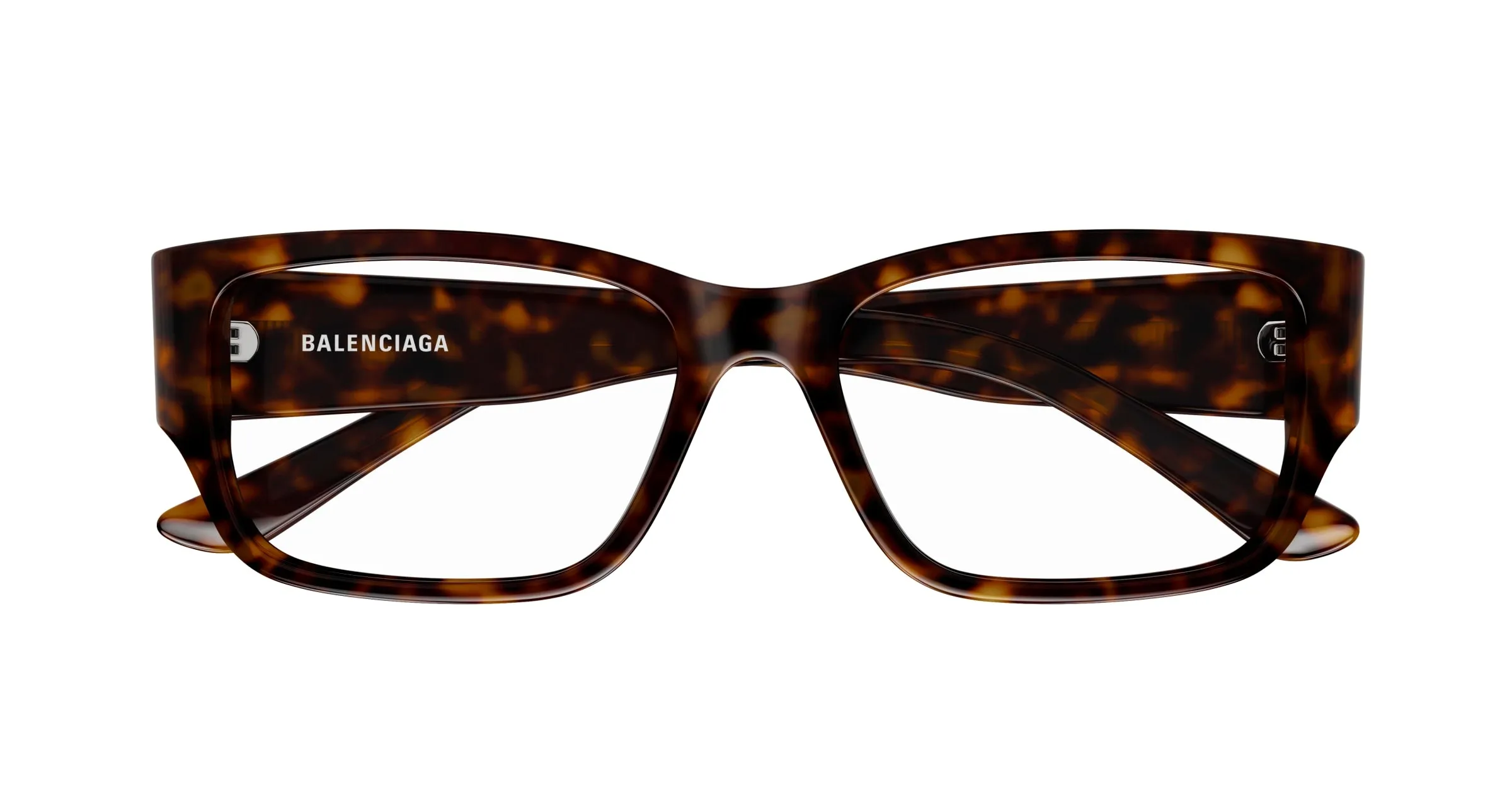 Balenciaga BB0373OK 002 Montature da vista Acetato Havana Trasparente Squadrata - immagine 2