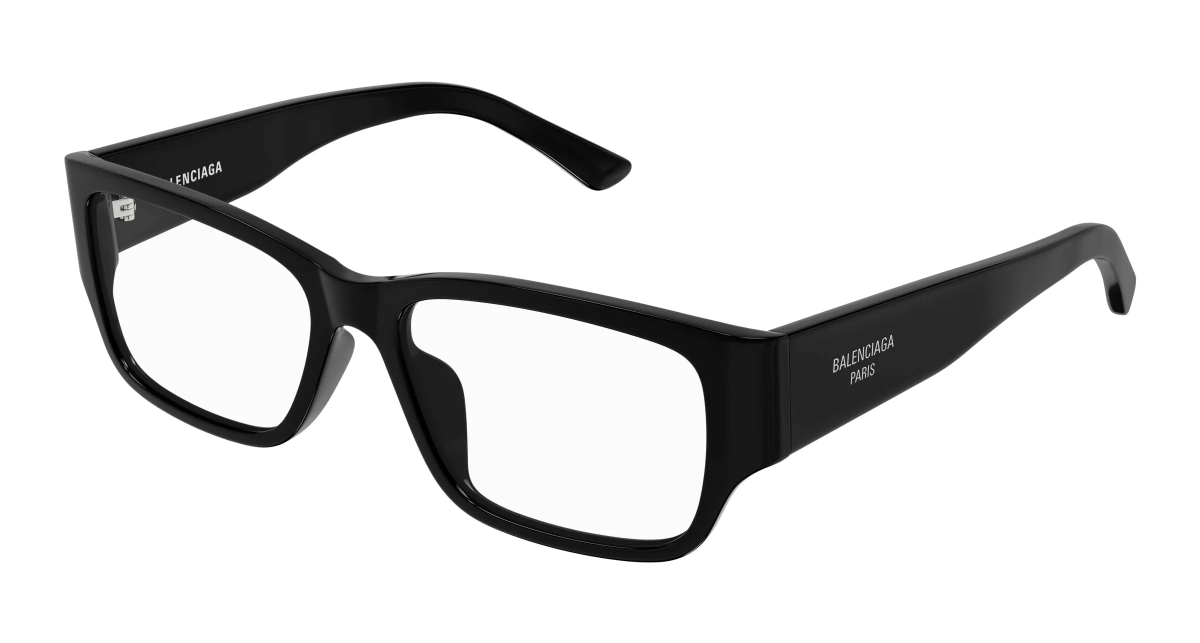Balenciaga BB0373OK 001 Montature da vista Acetato Nero Trasparente Squadrata - immagine 1