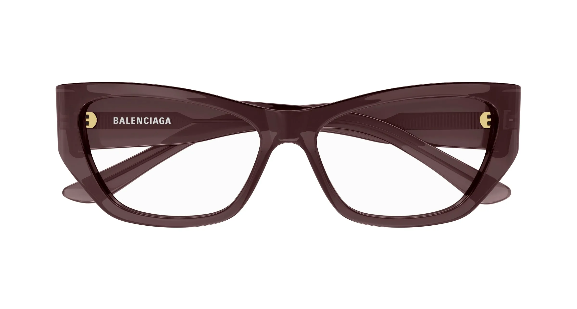 Balenciaga BB0372O 004 Montature da vista Acetato Viola Trasparente Cat Eye - immagine 2