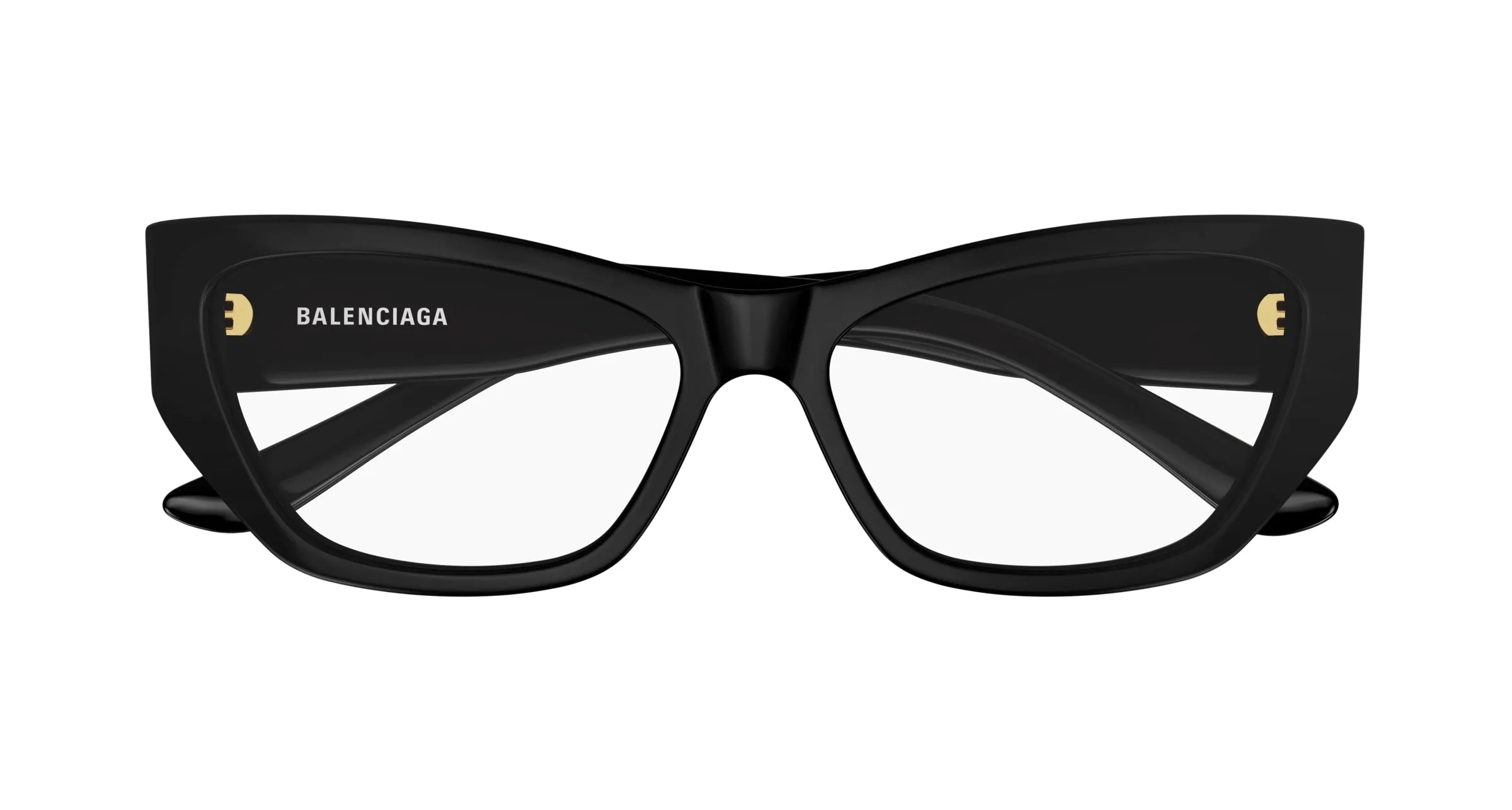 Balenciaga BB0372O 001 Montature da vista Acetato Nero Trasparente Cat Eye - immagine 2